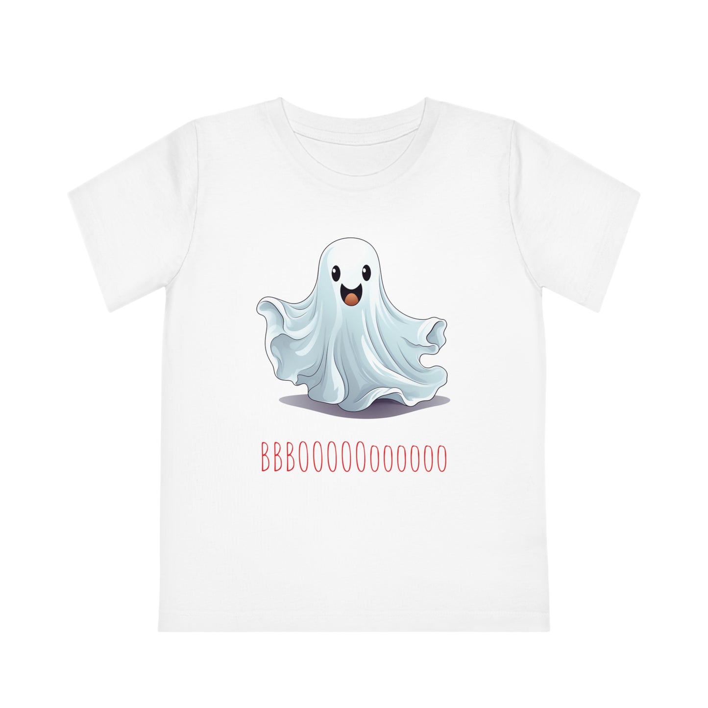 Cute "Booooooooo" Ghost Halloween Eco-Friendly Kids T-shirt