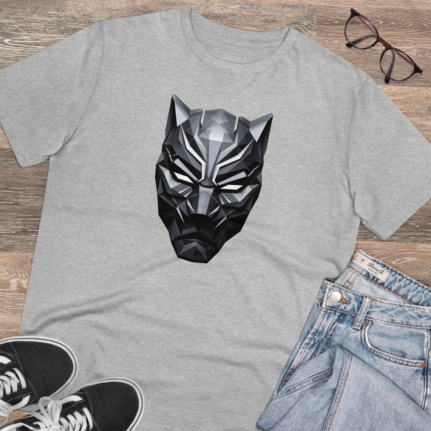 Black Panther Polygonal T-Shirt - Embrace Wakandan Vibes