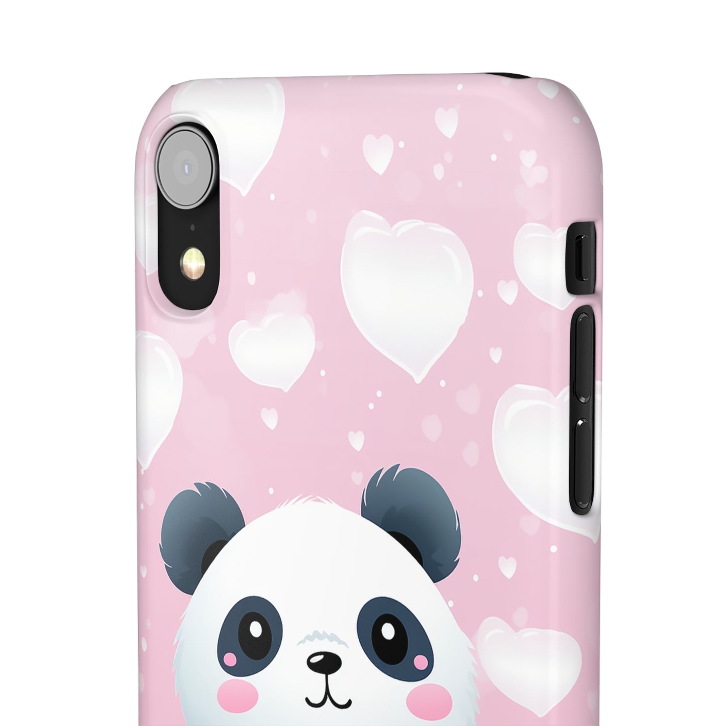 Cute Panda & Hearts Premium Phone Case