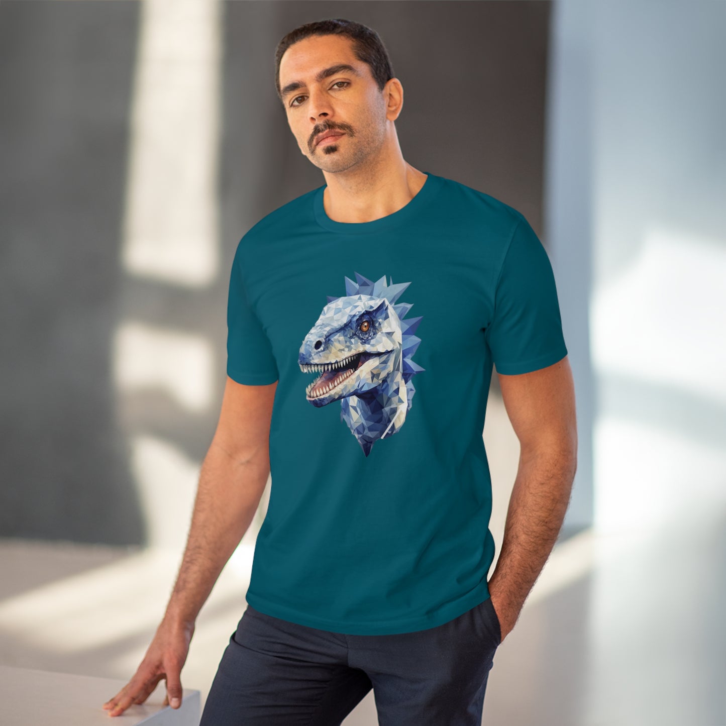 Velociraptor Polygonal T-Shirt - Embrace Fierce Jurassic Style