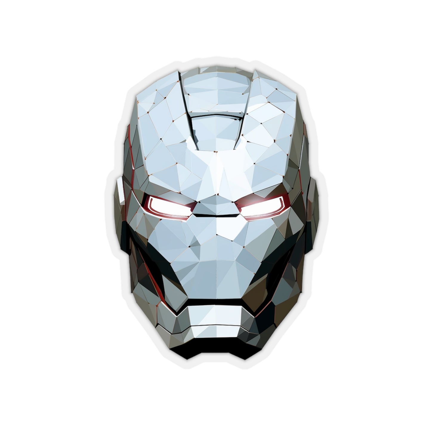 Iron Man Sticker - Unleash the Power of Geometry
