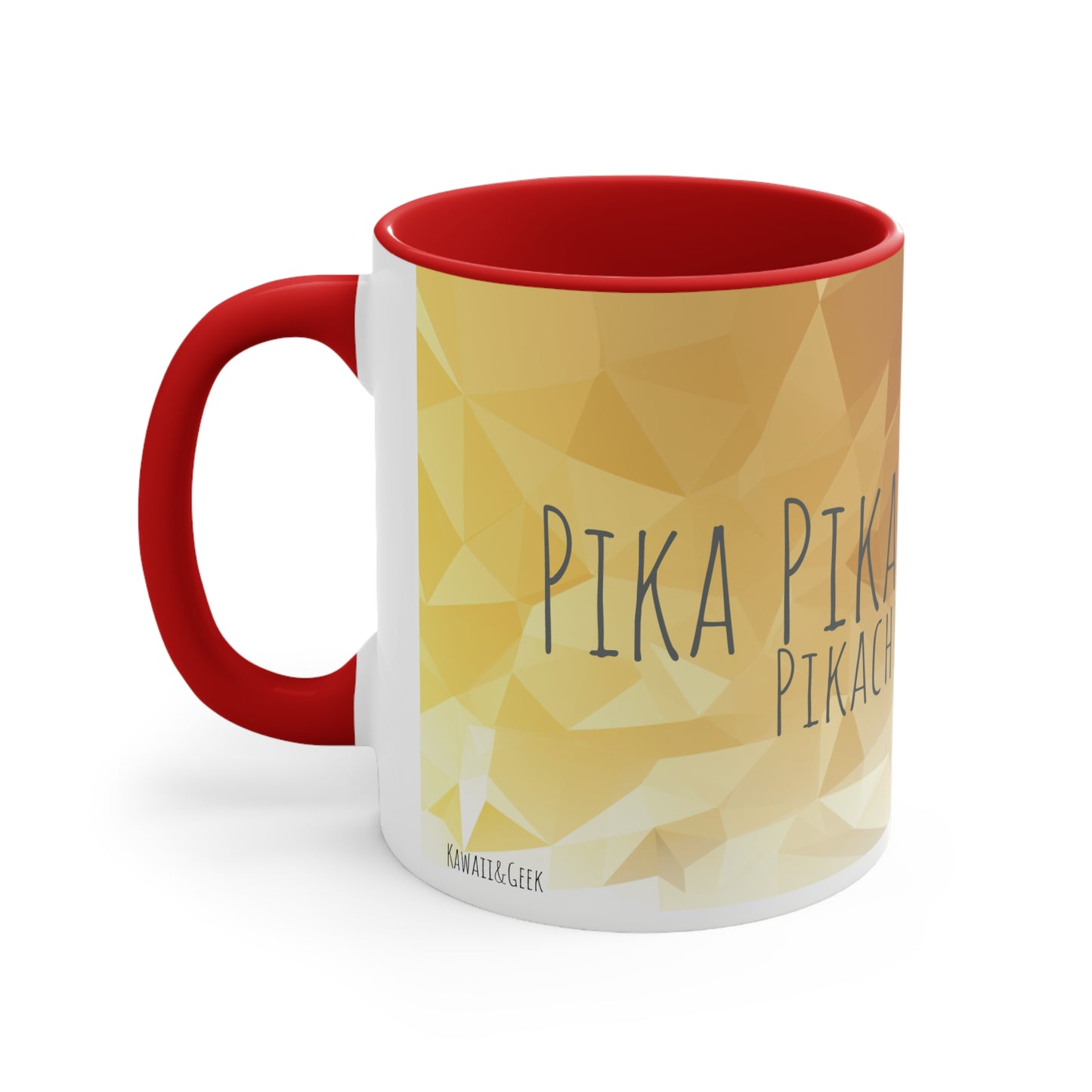 Pikachu Geometric Bicolor Mug - Unleash the Power of 'Pika Pika!'"