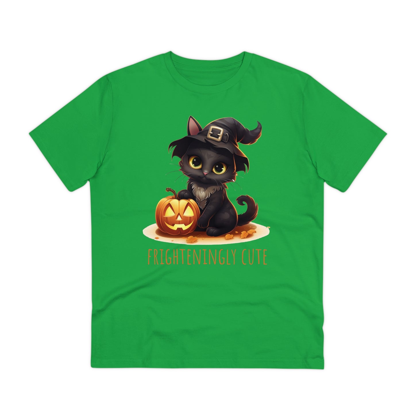 Frighteningly Cute: Halloween Black Cat Eco-Friendly T-shirt