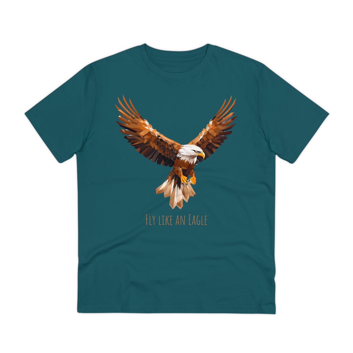 Eco-Friendly Geometric Eagle T-Shirt: "Fly Like An Eagle"