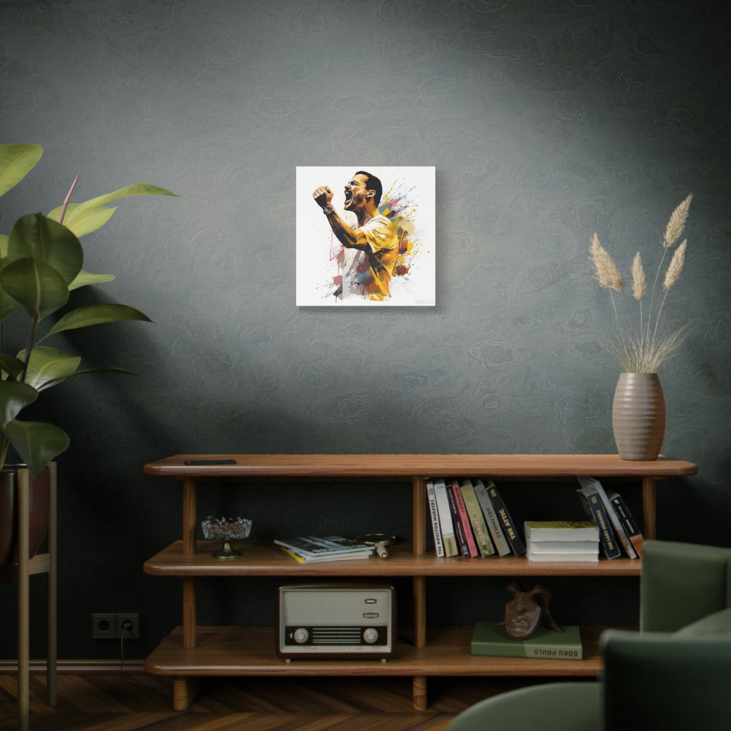 Freddie Mercury Watercolor Elegance Cotton Canvas