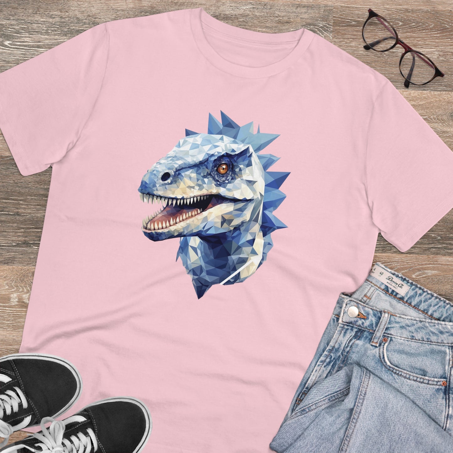 Velociraptor Polygonal T-Shirt - Embrace Fierce Jurassic Style