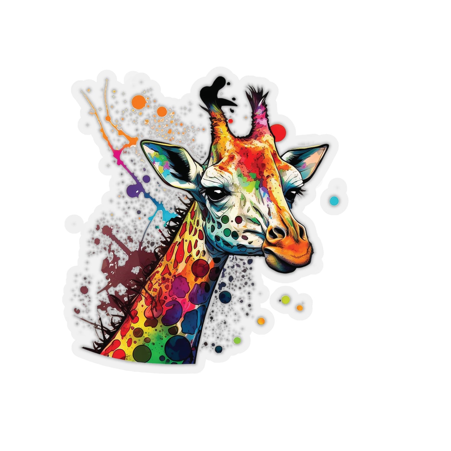 Giraffe Sticker - Add Some Pop-Art and Watercolor Style to Your Tech
