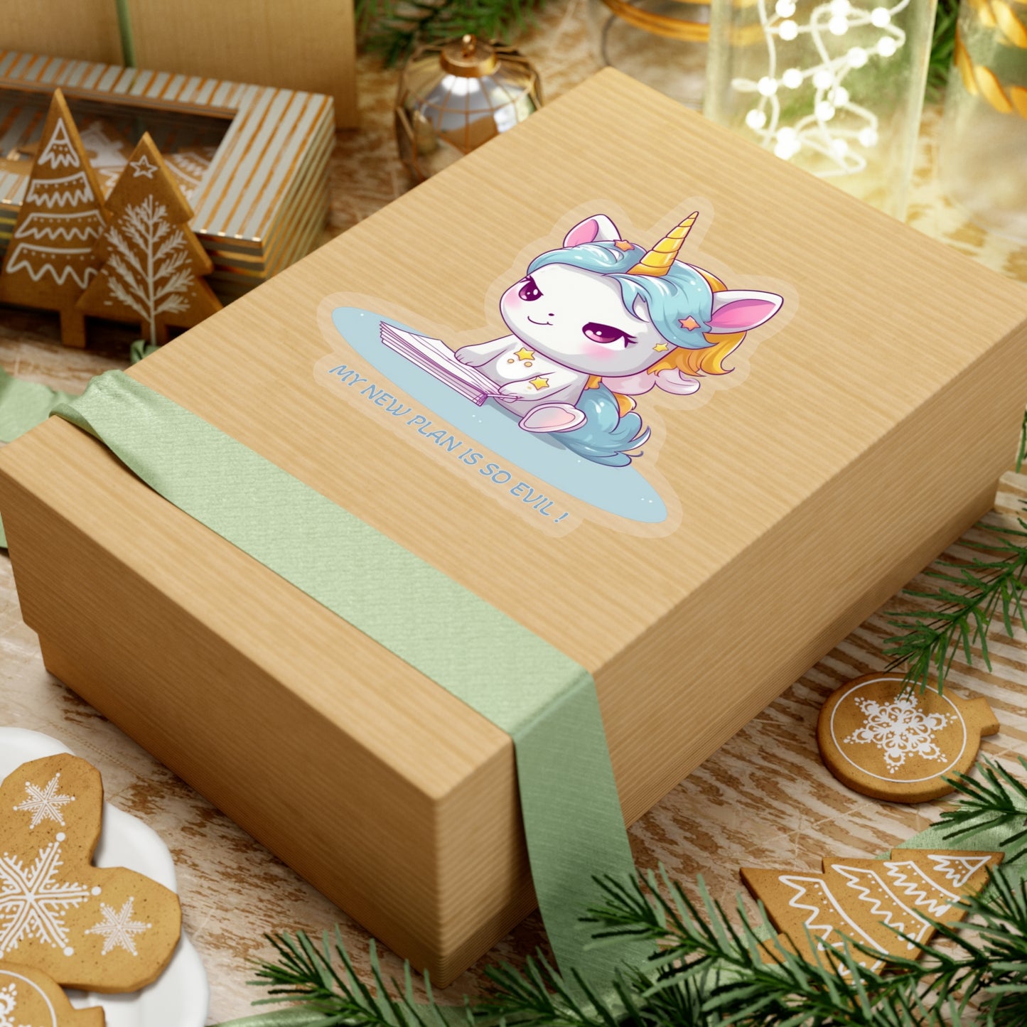 Kawaii and Bad Unicorn Sticker - Add a Playfully Mischievous Touch to Your World