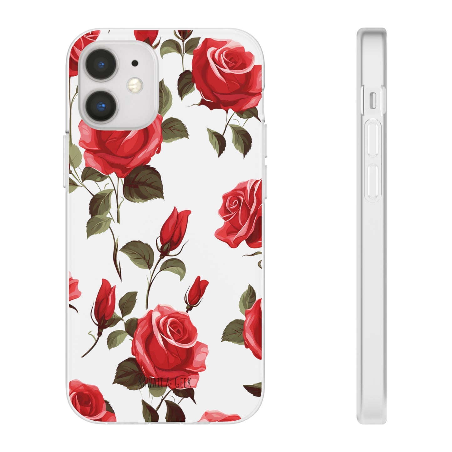 Delicate Rose Flexi Transparent Phone Case