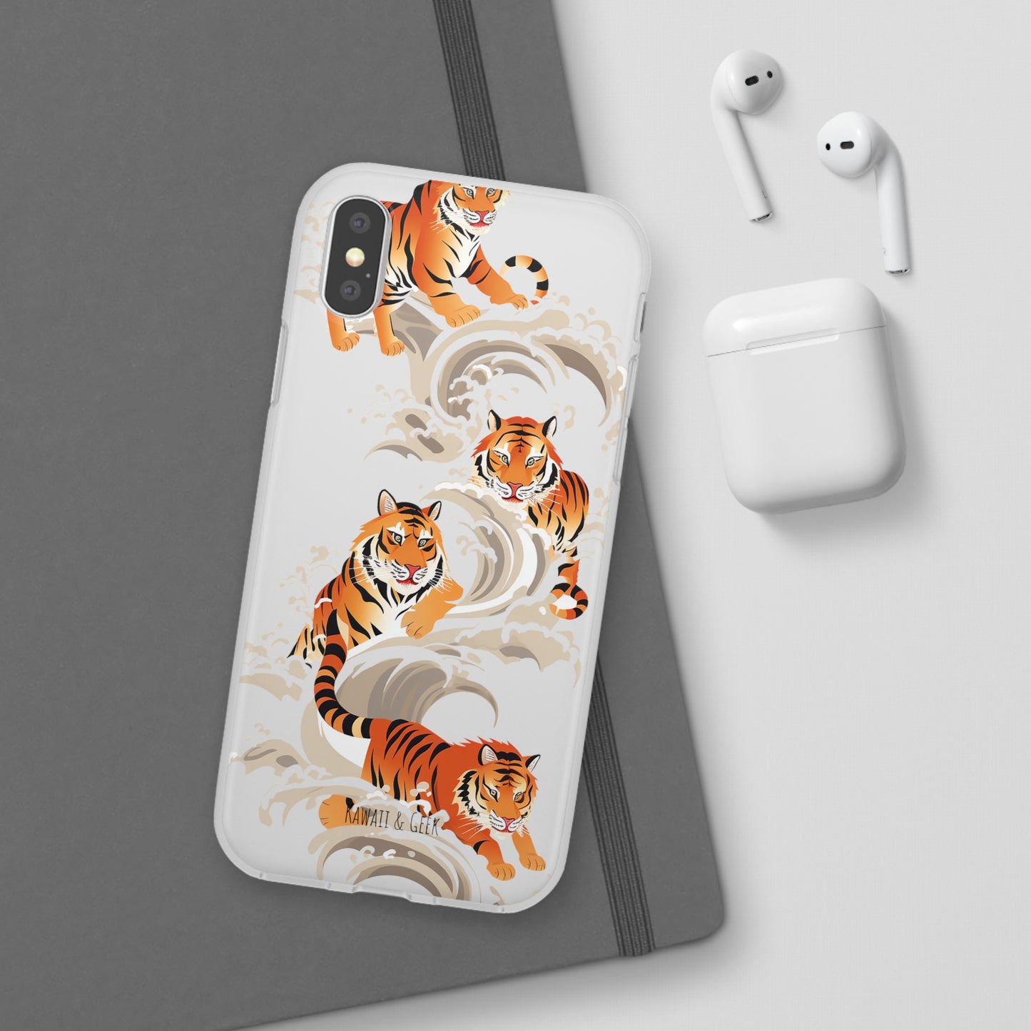 Elegant Chinese Ink Tiger Flexi Phone Case