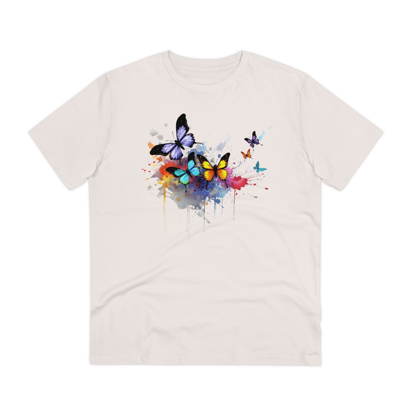 Butterflies Eco-Friendly T-Shirt - Embrace Nature's Vibrant Beauty in Watercolor Style