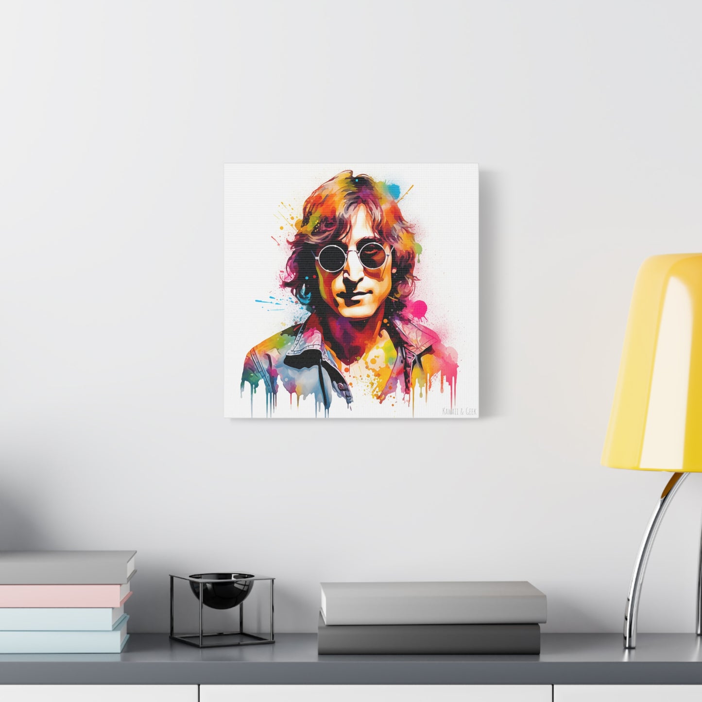 John Lennon Watercolor Art: Cotton Canvas Tribute