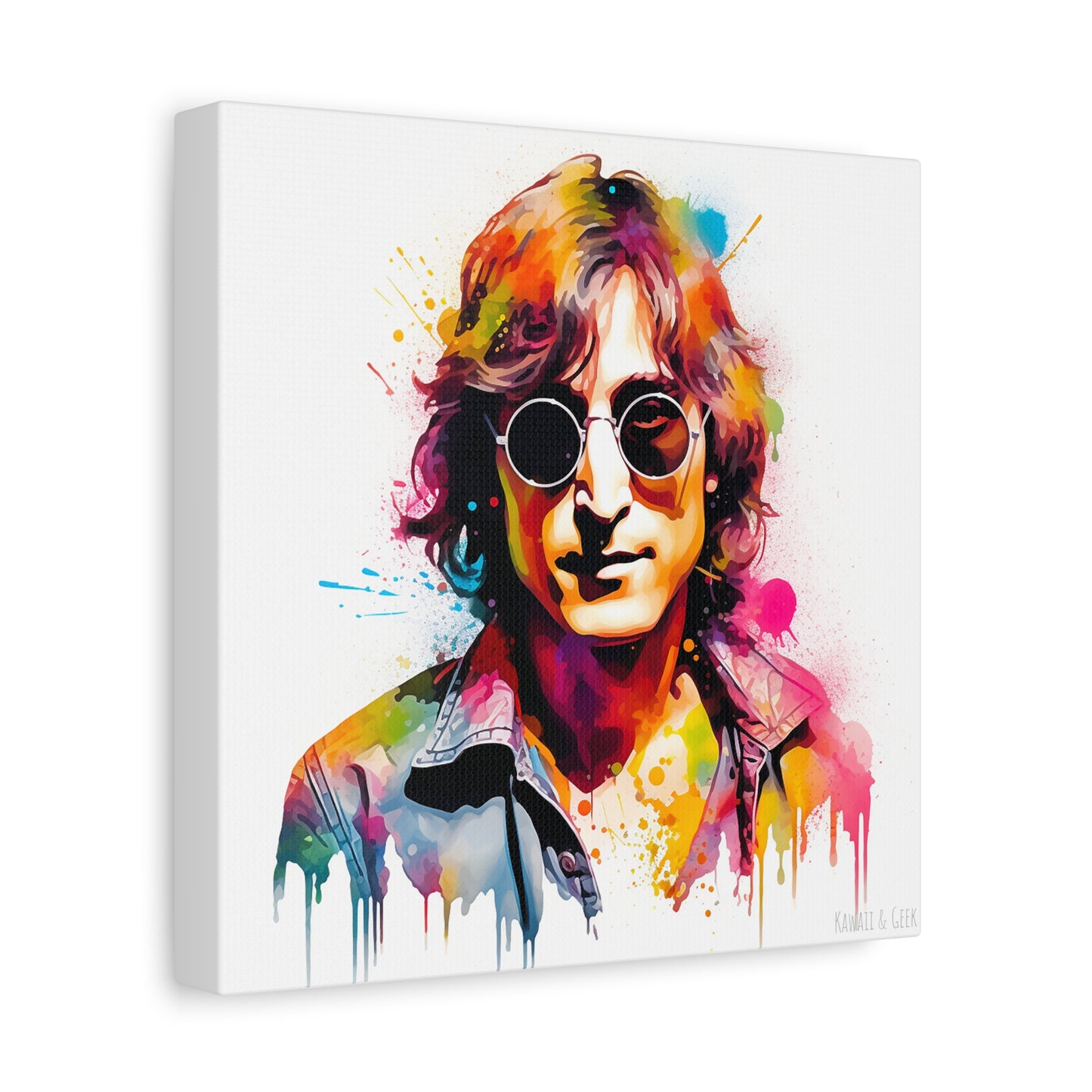 John Lennon Watercolor Art: Cotton Canvas Tribute