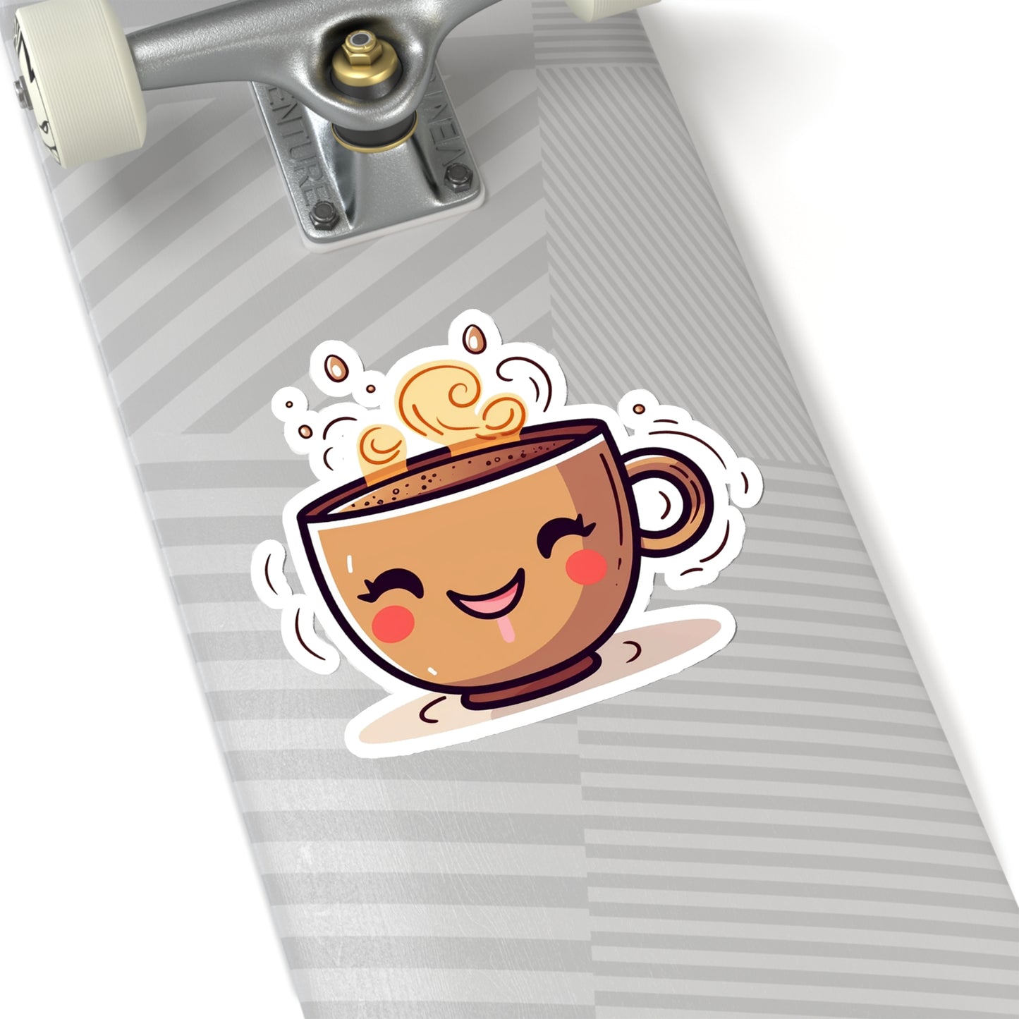 Kawaii Cup of Coffee Sticker - Add a Cute and Whimsical Touch to Your Accessories