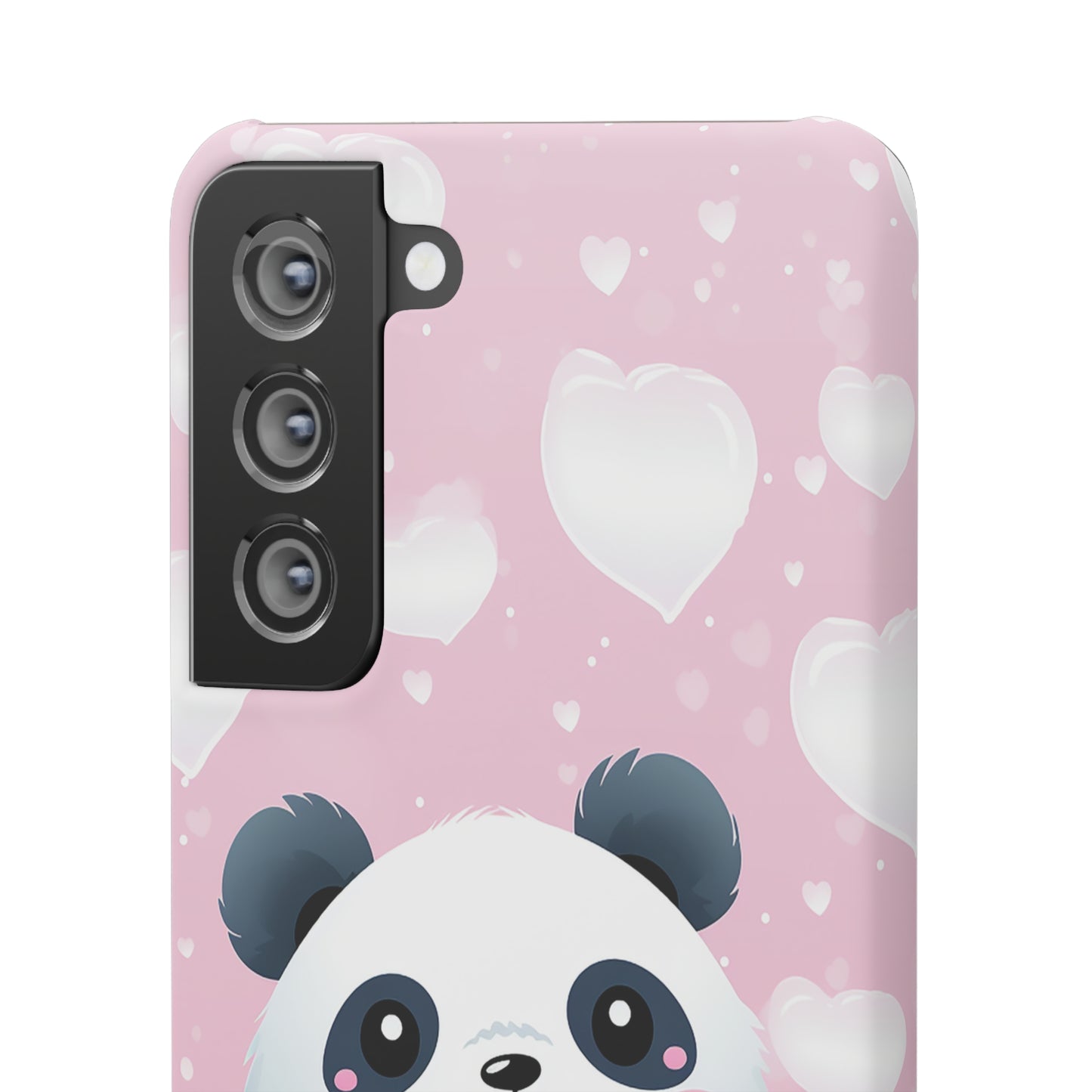Cute Panda & Hearts Premium Phone Case