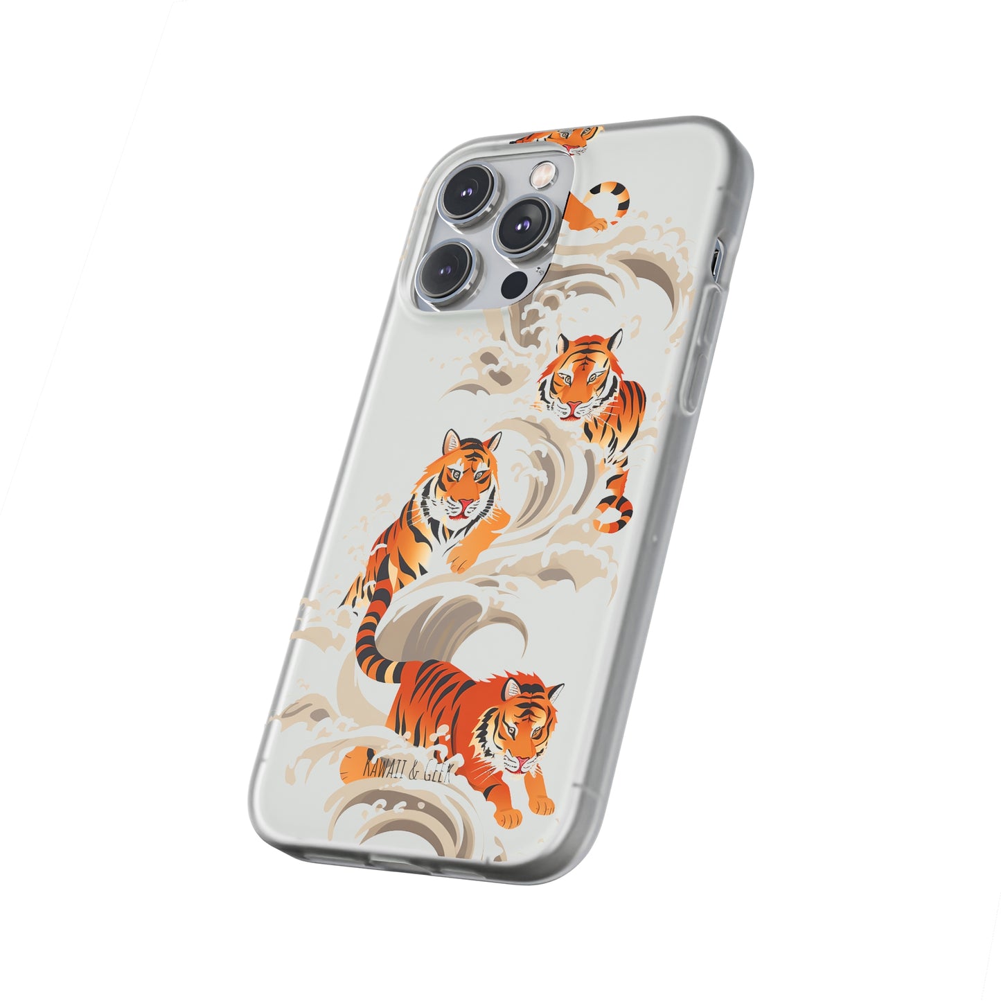 Elegant Chinese Ink Tiger Flexi Phone Case