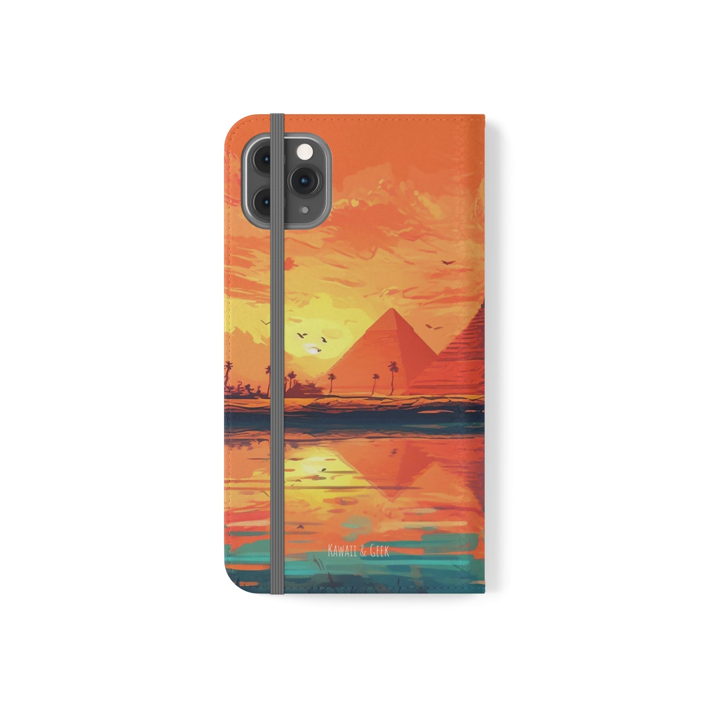 Egyptian Pyramid at Sunset Flip Phone Case - Carry the Mystique of Ancient Egypt with You