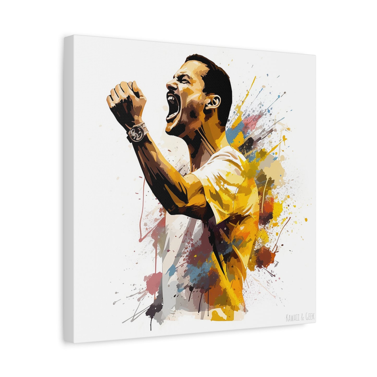 Freddie Mercury Watercolor Elegance Cotton Canvas