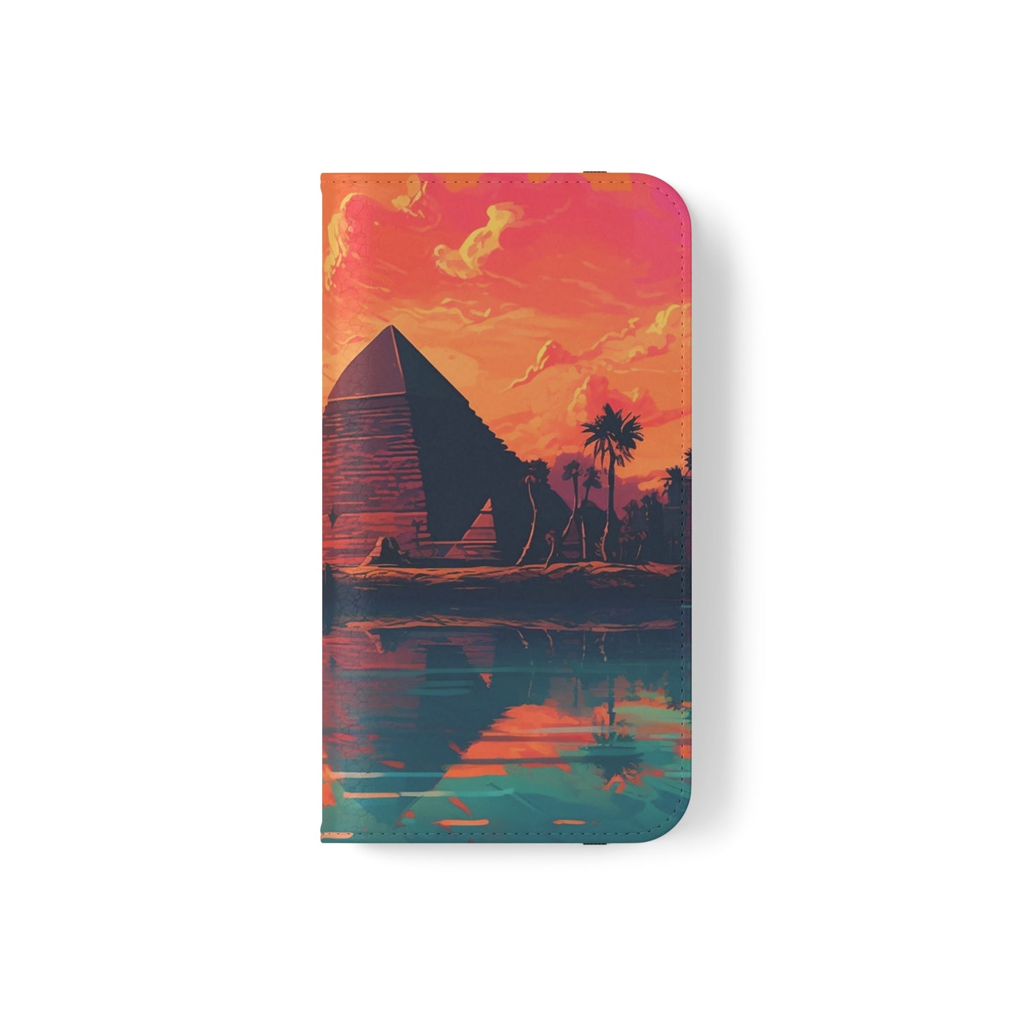 Egyptian Pyramid at Sunset Flip Phone Case - Carry the Mystique of Ancient Egypt with You
