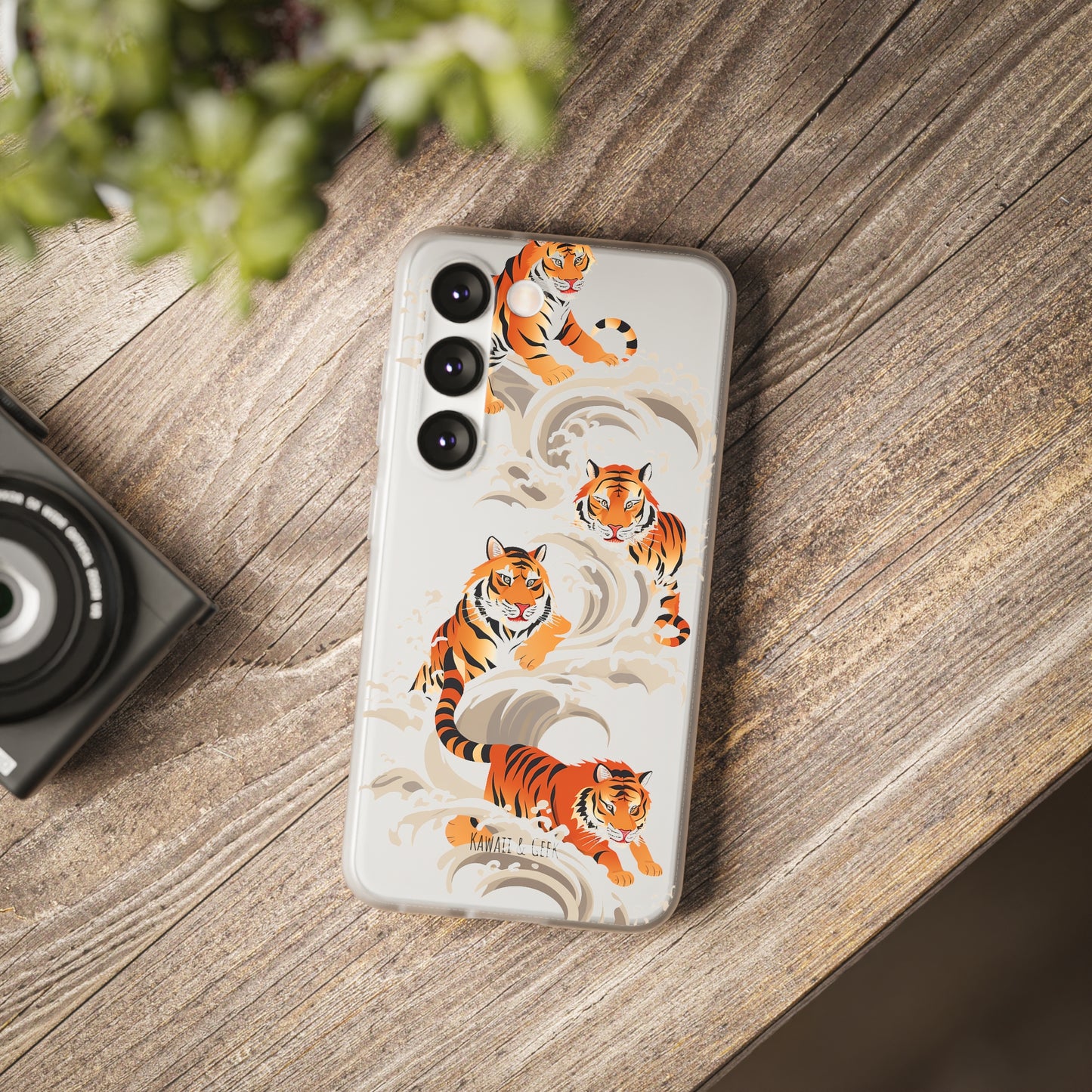 Elegant Chinese Ink Tiger Flexi Phone Case