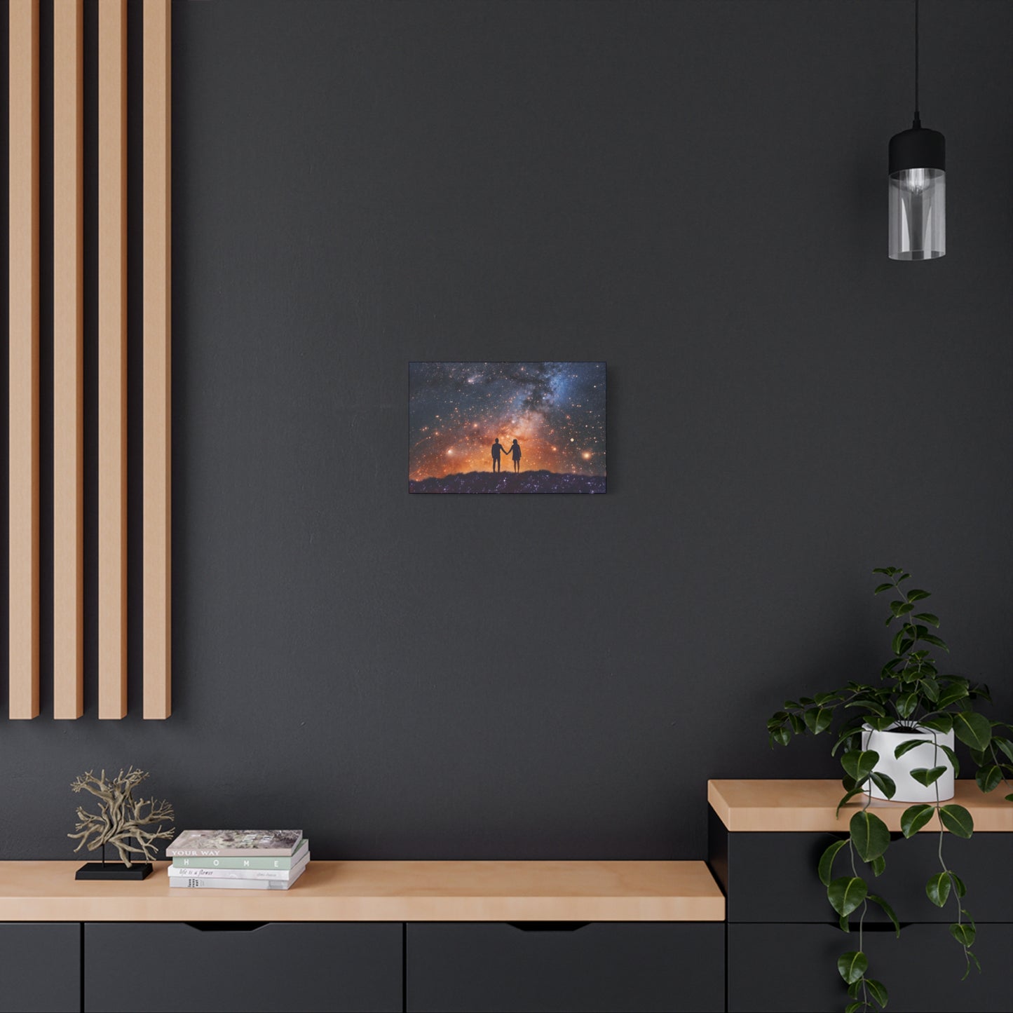 Lovers Night Sky Canvas - Capture the Magic of Love Beneath a Starlit Sky