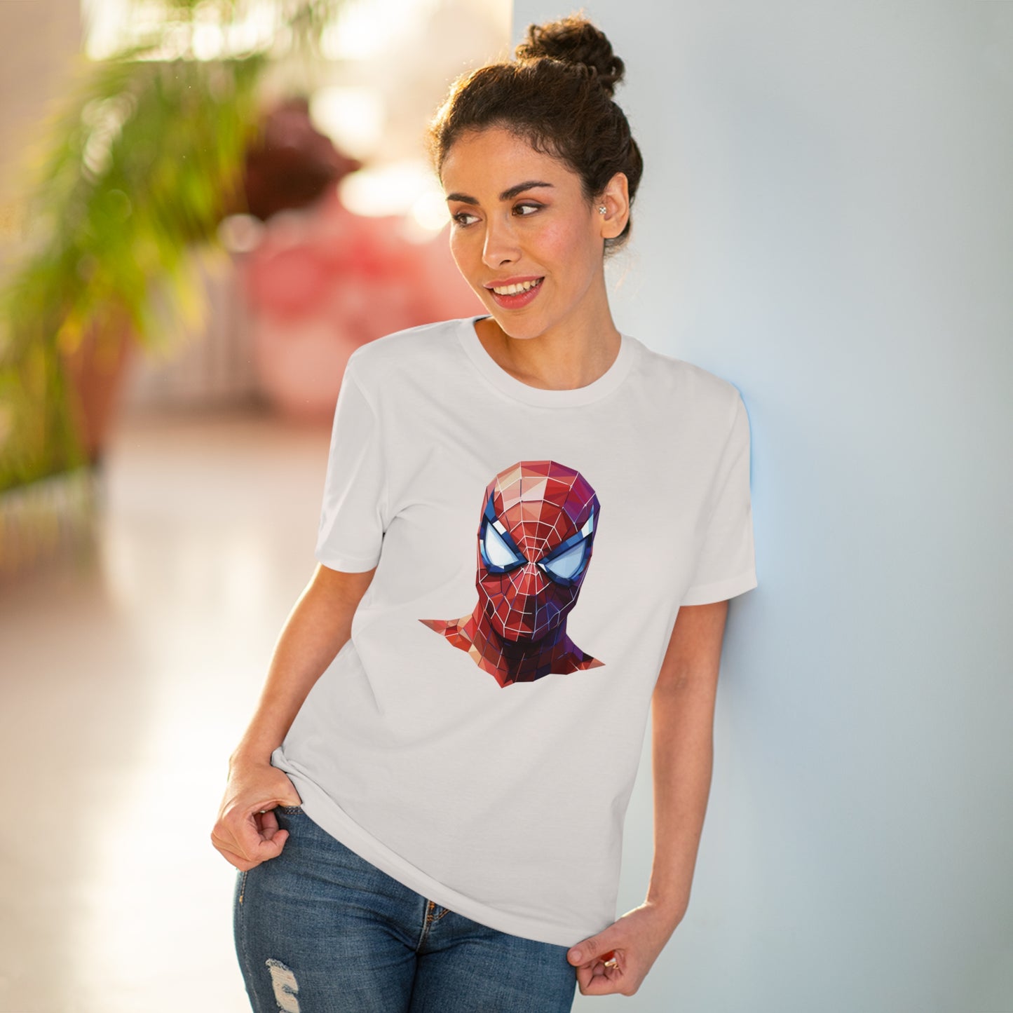 Spider-Man Polygonal Geometric T-Shirt - Swing into Stylish Adventure