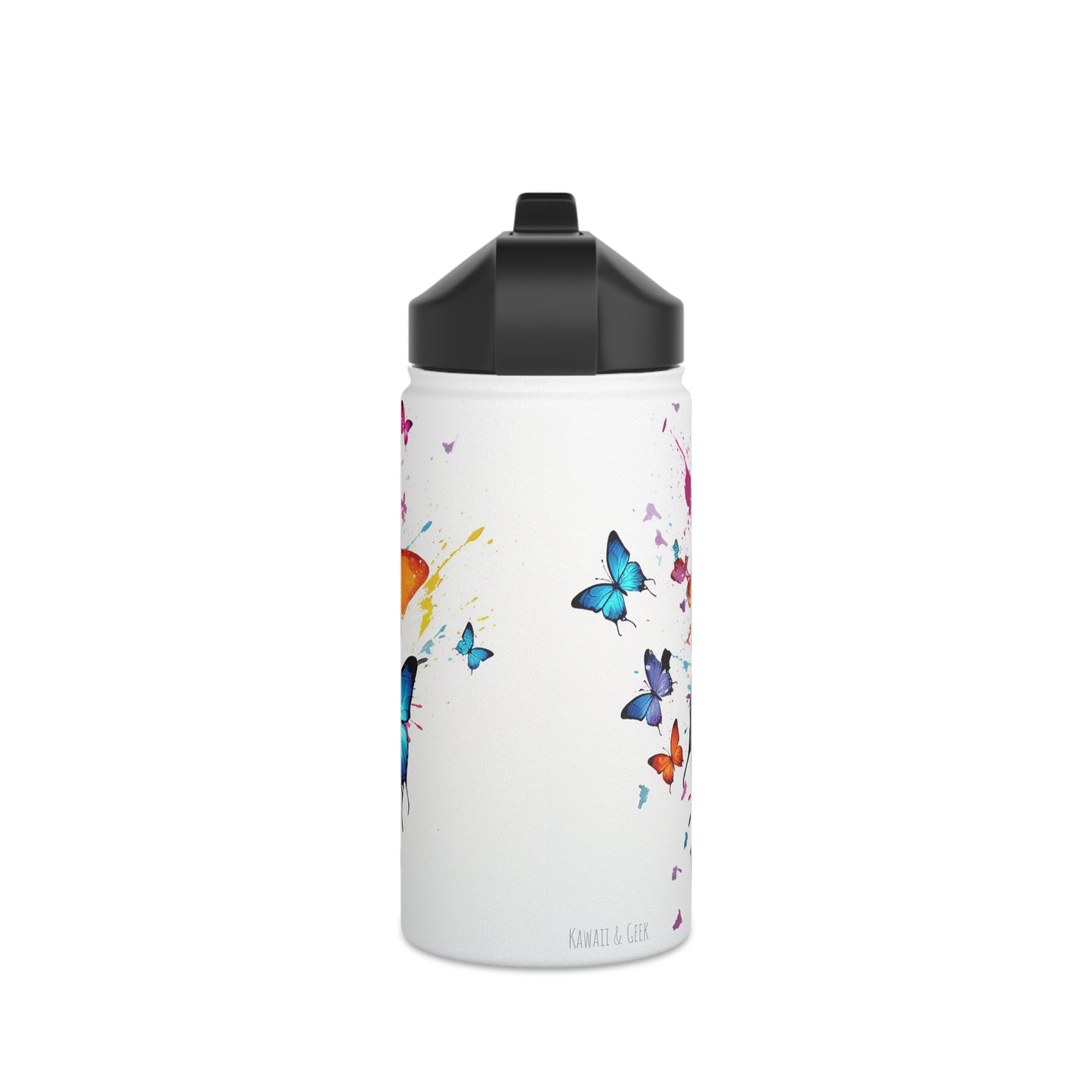 Watercolor Butterflies: Stainless Steel Bottle