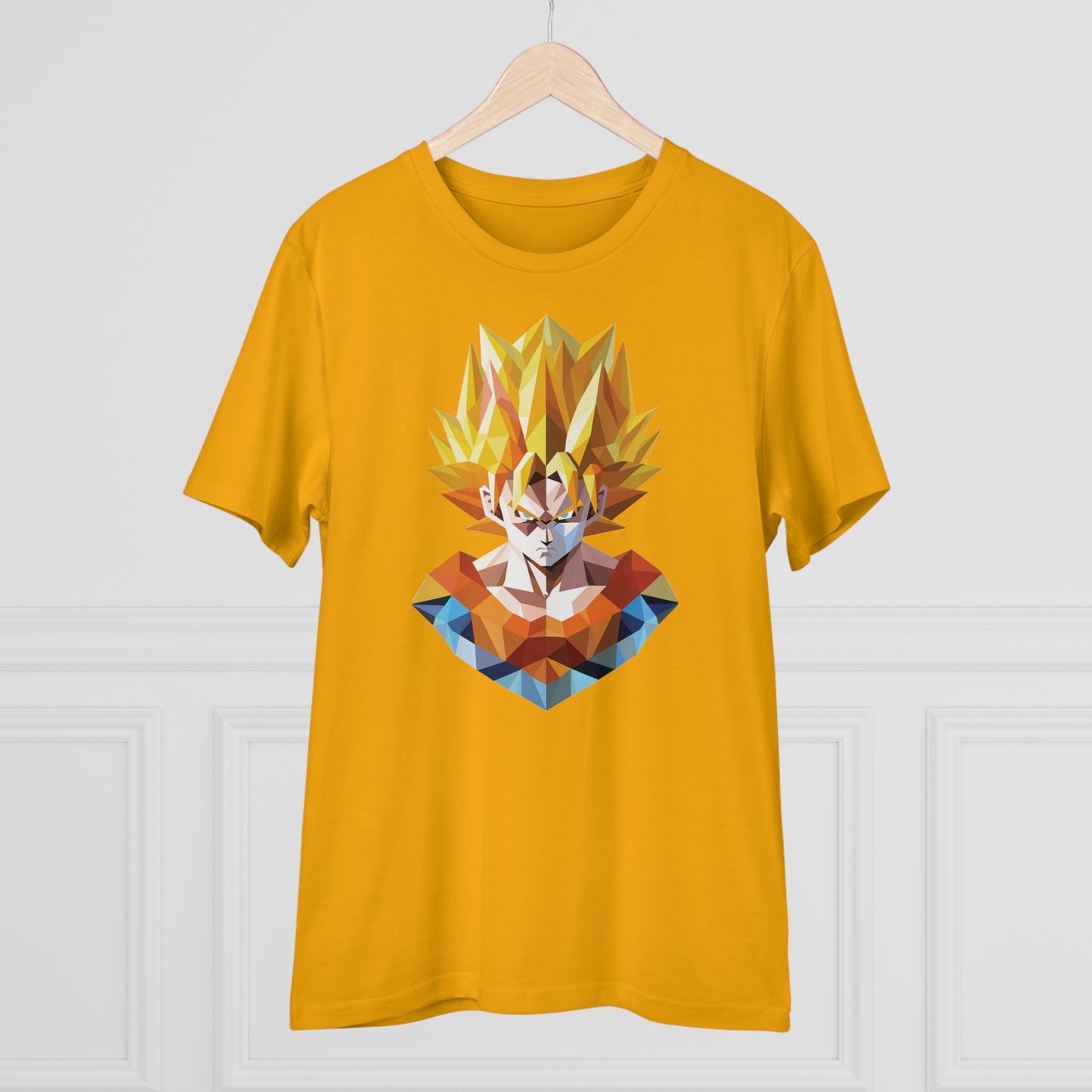 San Goku Super Saiyan Polygonal T-Shirt - Embrace Legendary Power