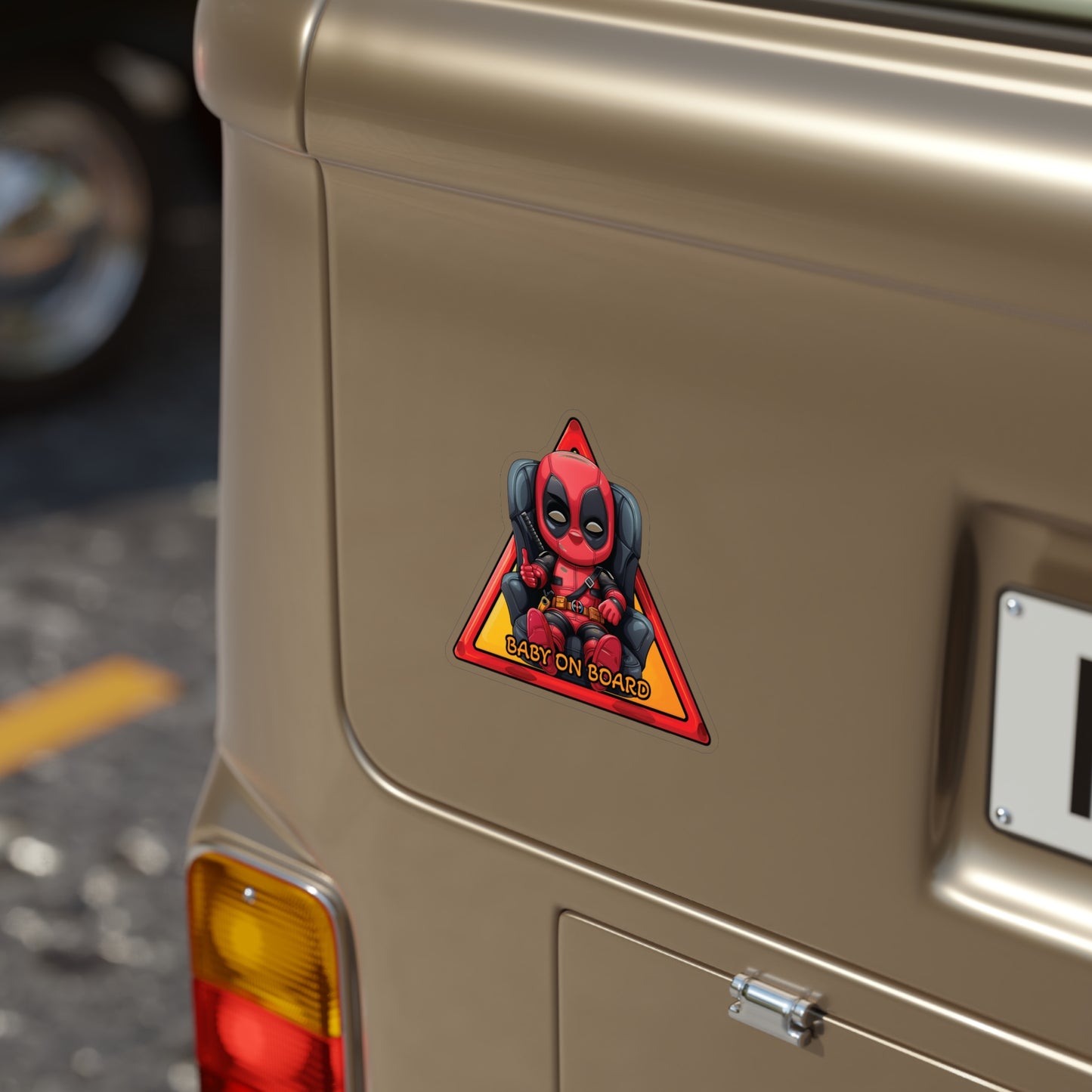Baby on Board Car Sticker - Baby Deadpool - Merc with a Cute Factor