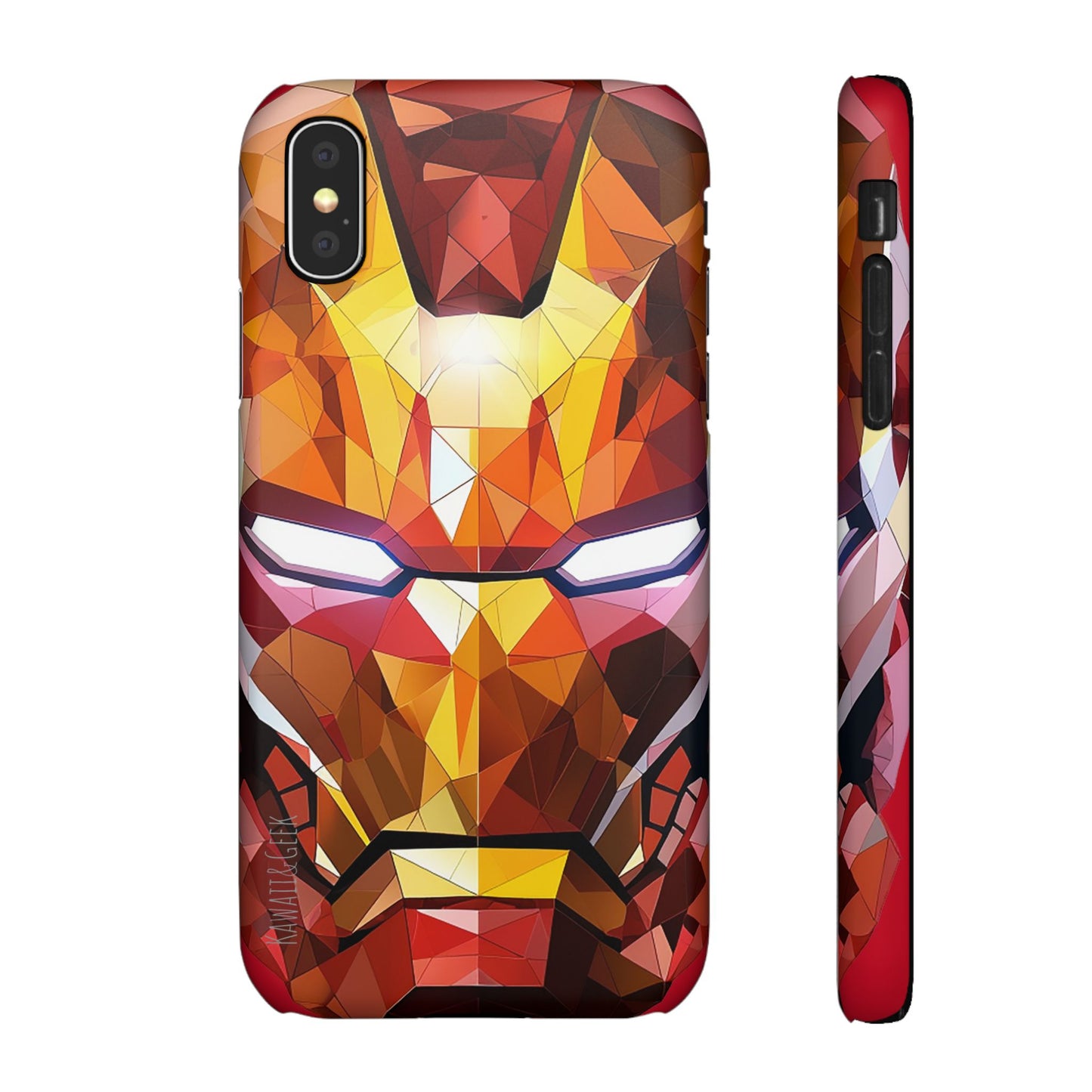 Phone Case - Iron Man helmet polygonal style