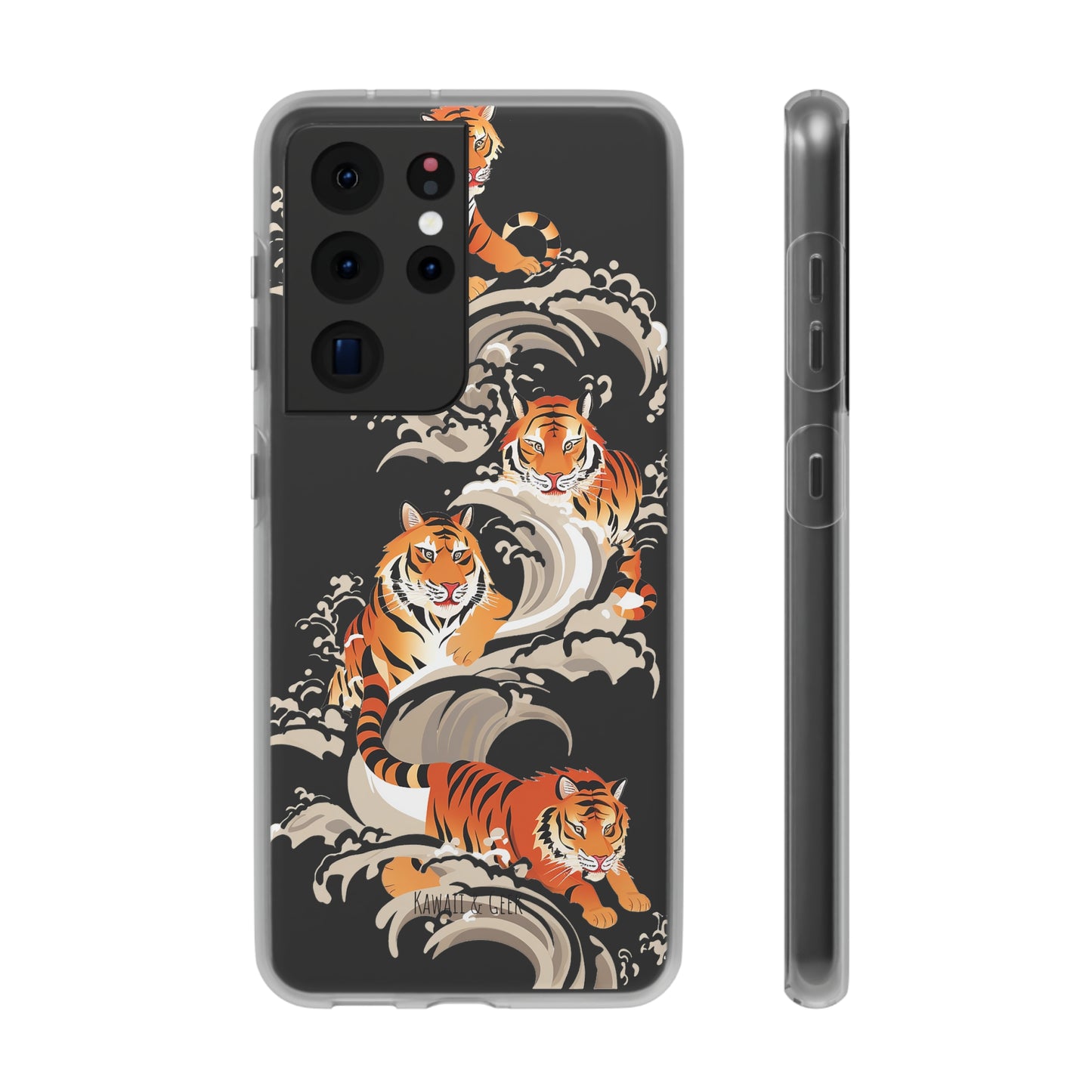 Elegant Chinese Ink Tiger Flexi Phone Case