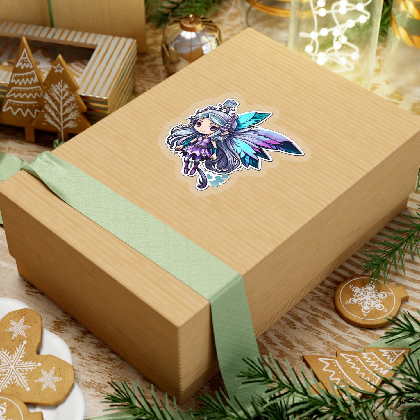 Kawaii Blue Fairy Sticker - Add Some Cute and Magical Style to Your Tech