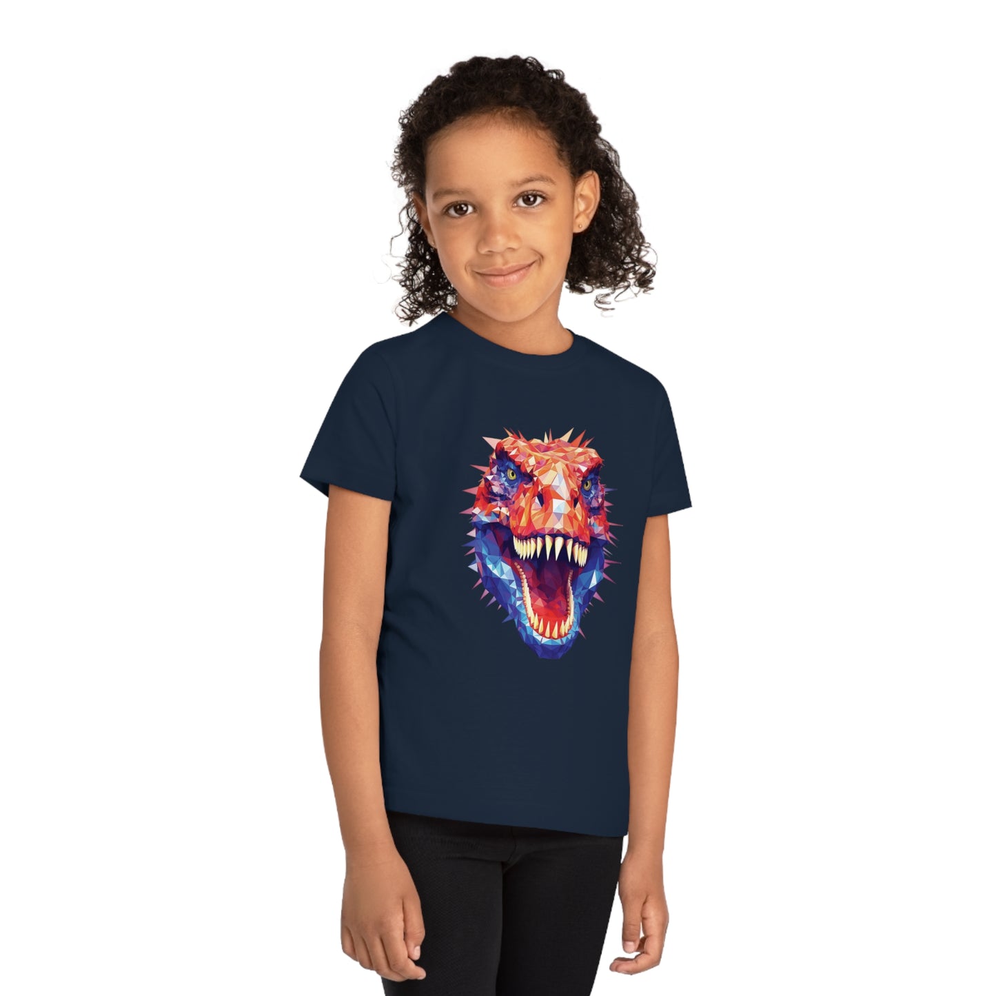 T-Rex Polygonal Kids T-Shirt - Unleash Prehistoric Fun