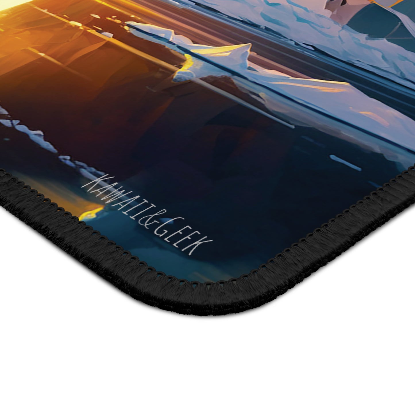Arctic Sunset Gaming Mouse Pad with Iceberg Reflection