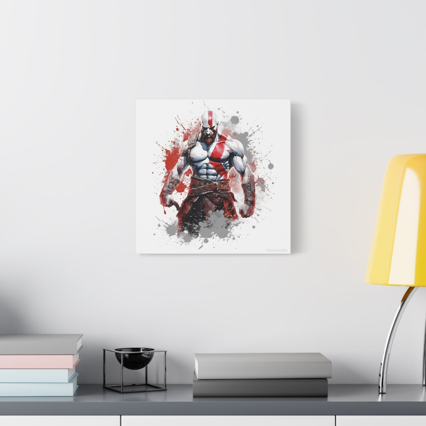 Kratos Canvas - Showcase the Fierce Warrior in Artistic Splendor - God of War
