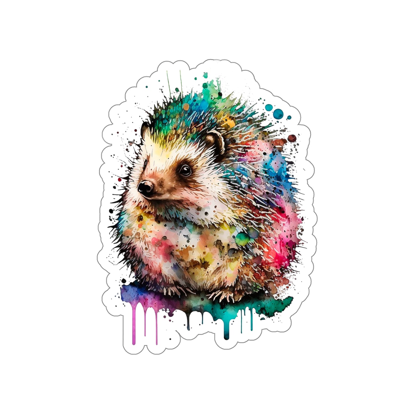 Hedgehog Sticker - Add Some Colorful and Unique Style to Your Tech