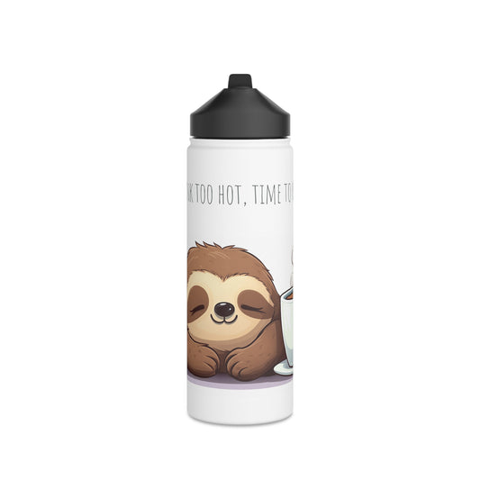 Lazy Sloth Stainless Steel Bottle: Cool & Cozy