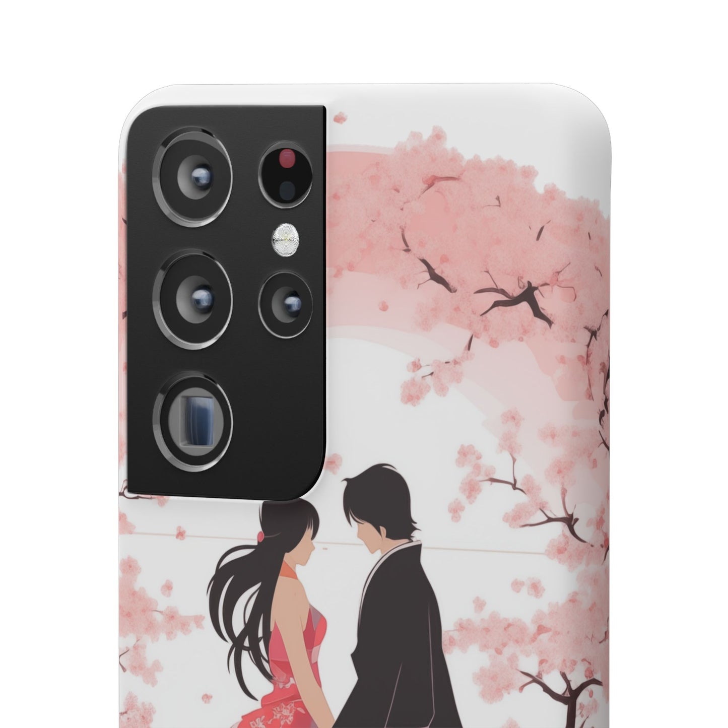 Japanese Blossom Love Premium Phone Case - Valentine's Cherry Tree Design