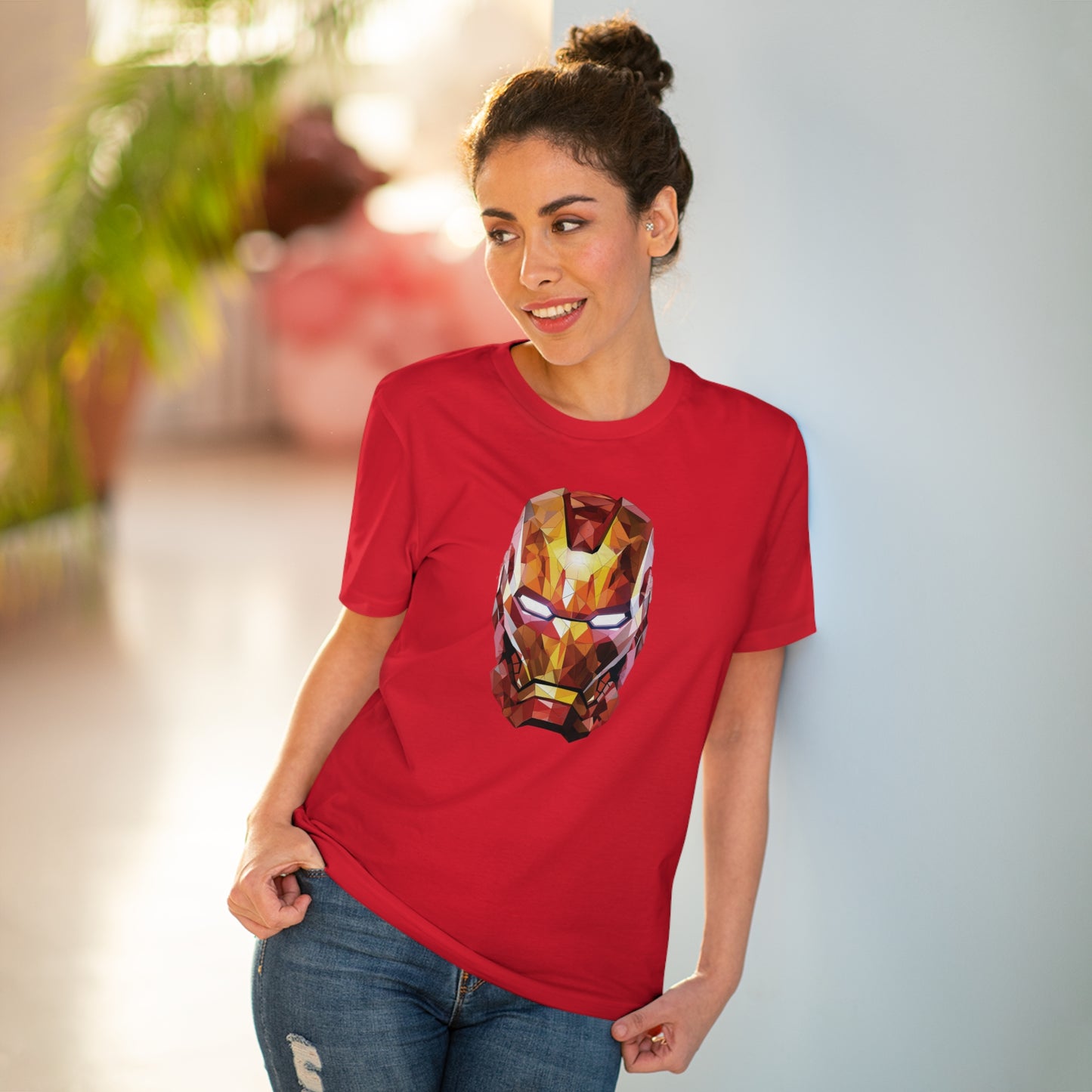 Iron Man Polygonal T-Shirt - Unleash Superhero Style