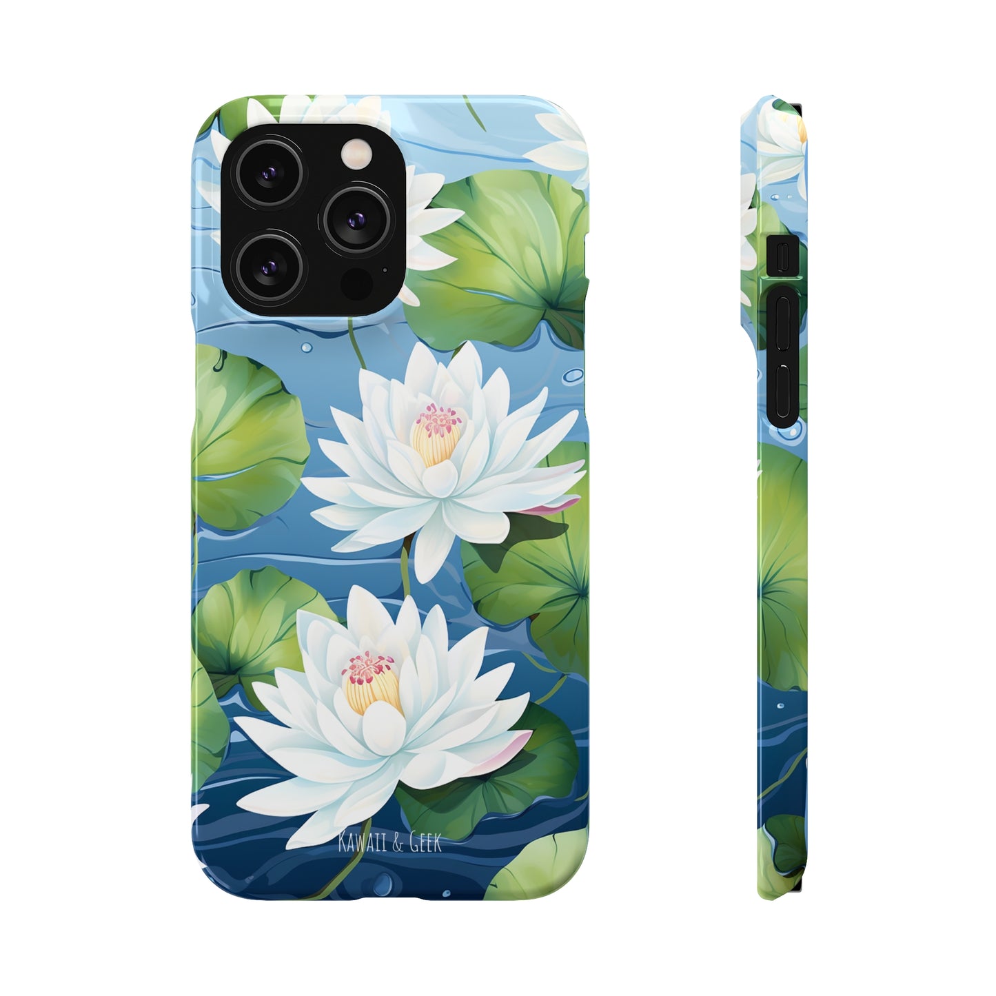 Elegant Water Lilies: Premium Phone Case