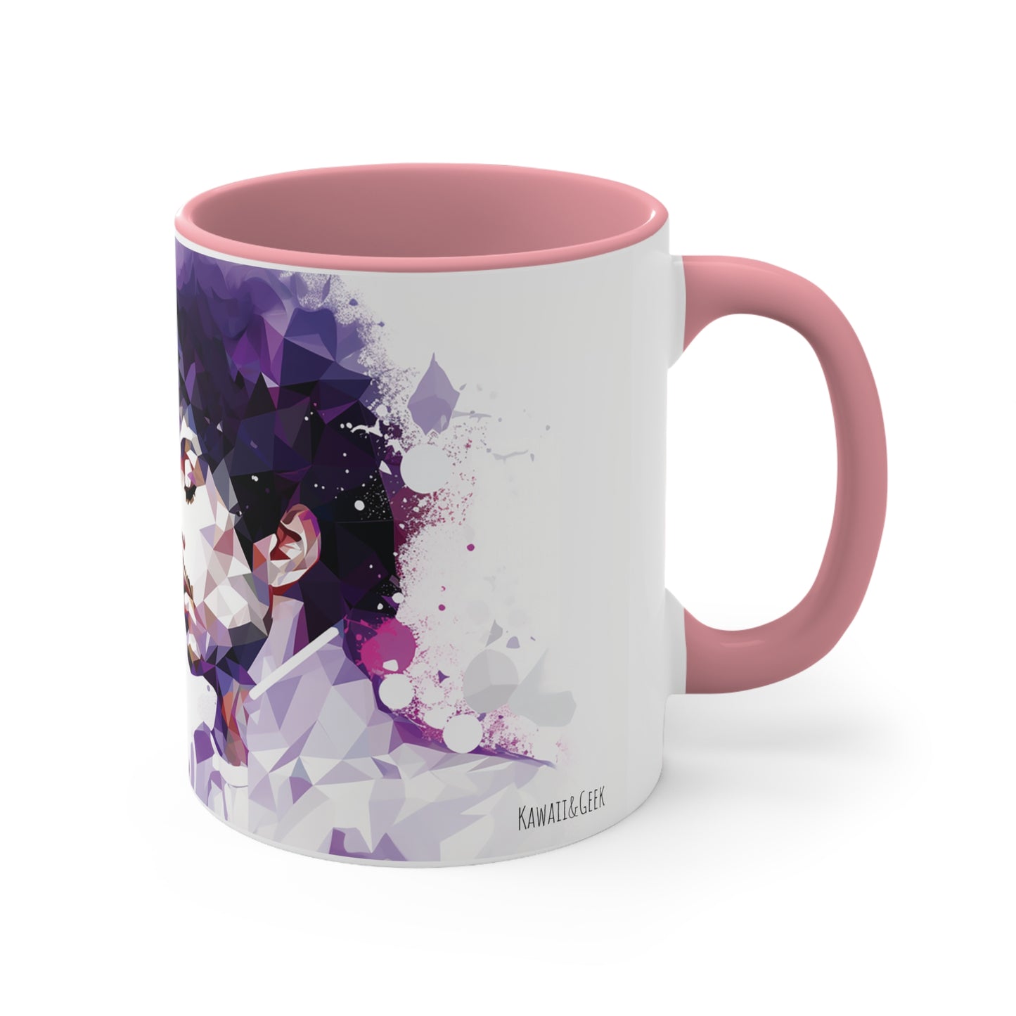 Prince Geometric Bicolor Mug - Celebrate the Iconic 'Purple Rain'
