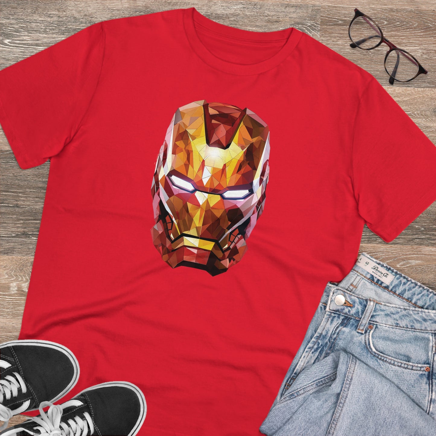 Iron Man Polygonal T-Shirt - Unleash Superhero Style