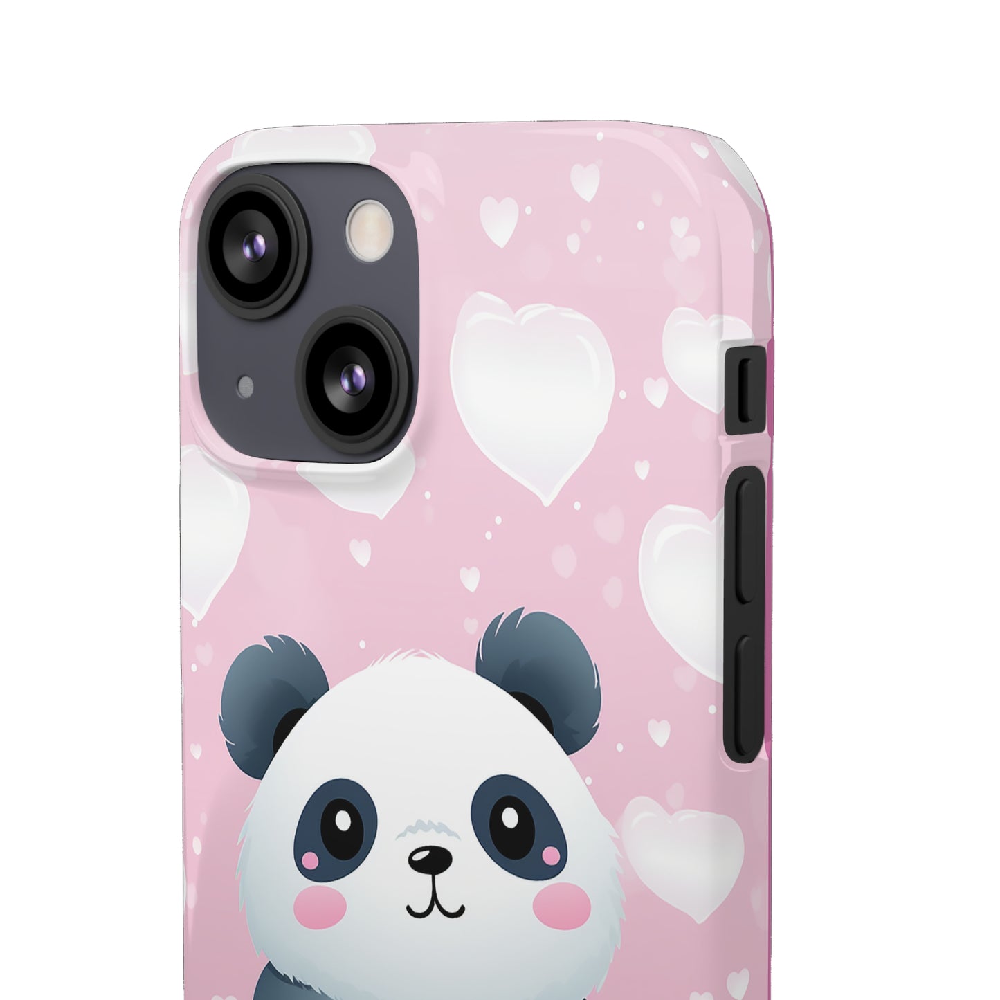 Cute Panda & Hearts Premium Phone Case