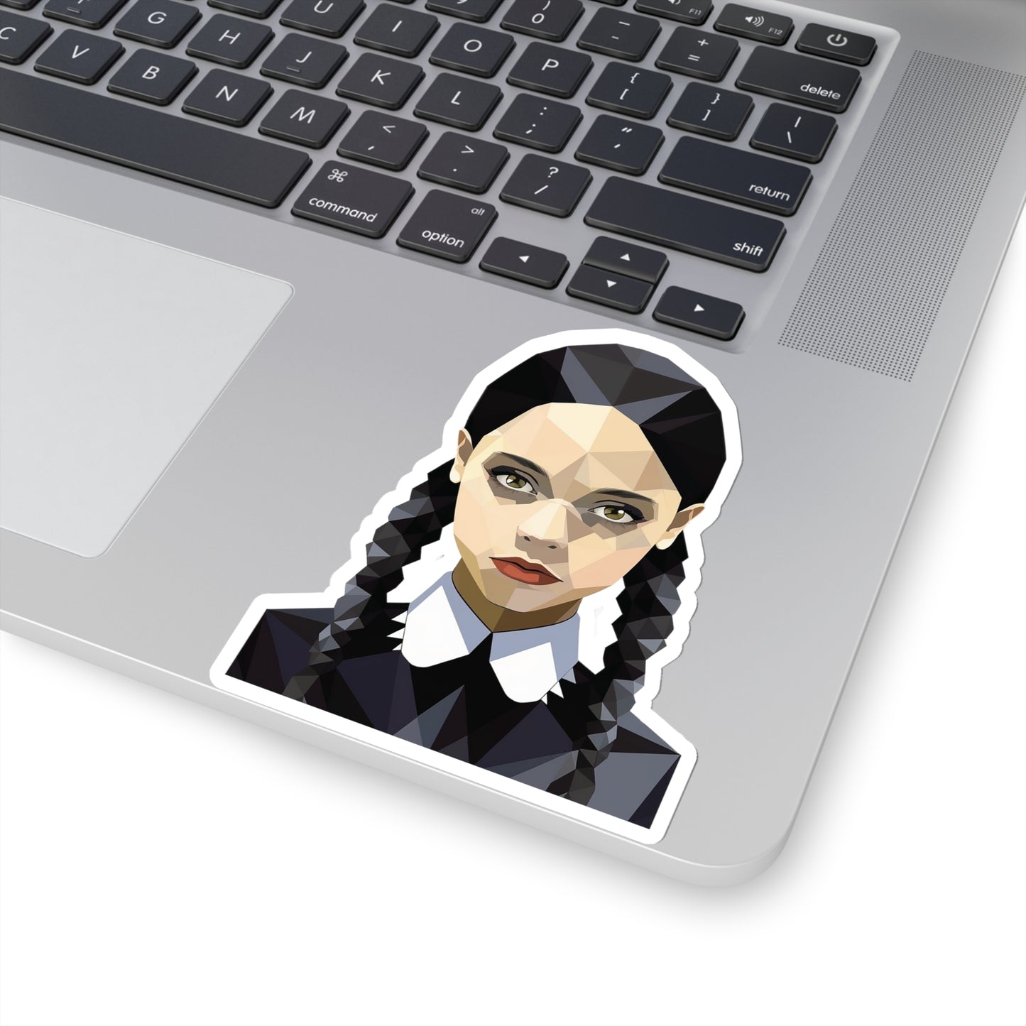Wednesday Addams Geometric Sticker - Embrace Dark Elegance