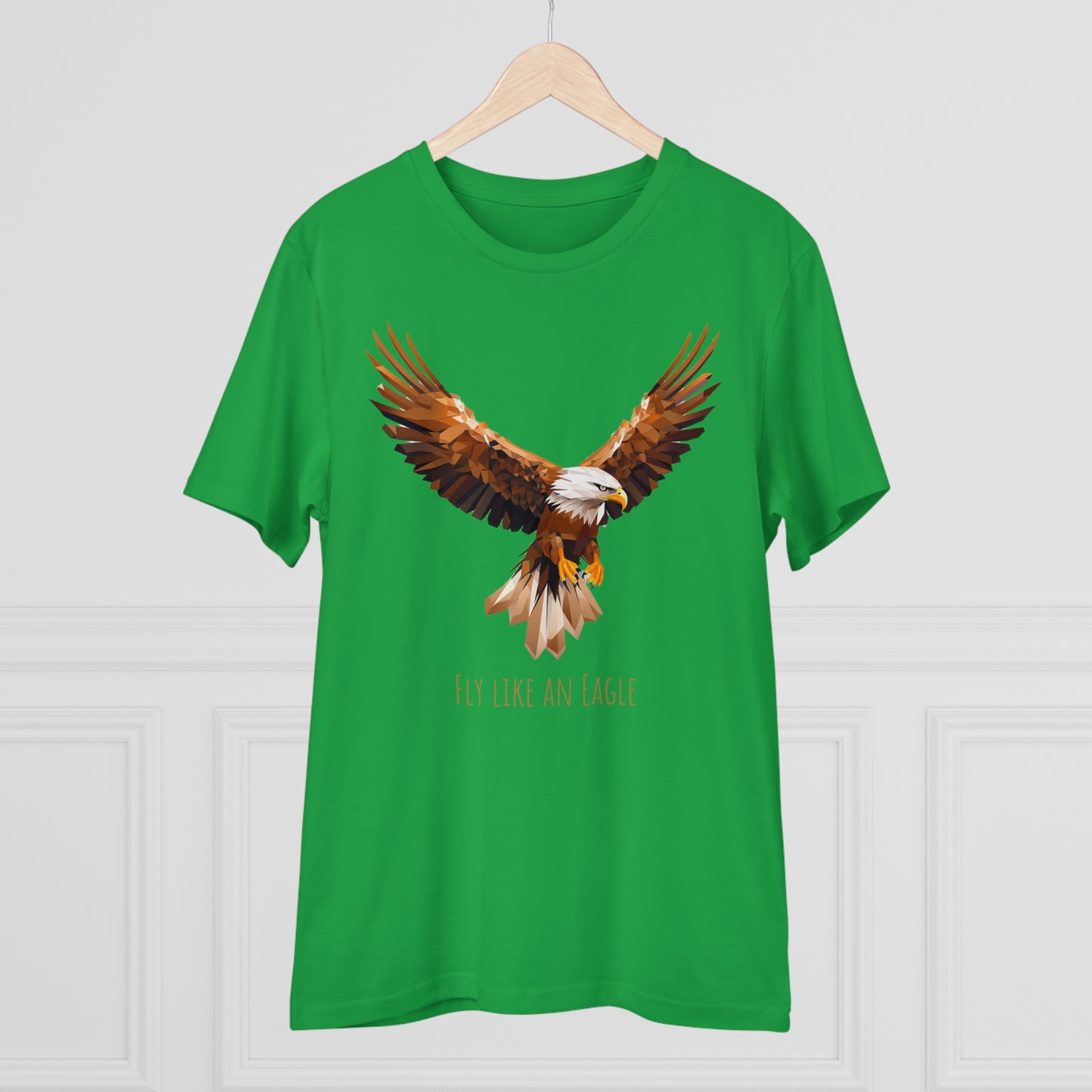 Eco-Friendly Geometric Eagle T-Shirt: "Fly Like An Eagle"
