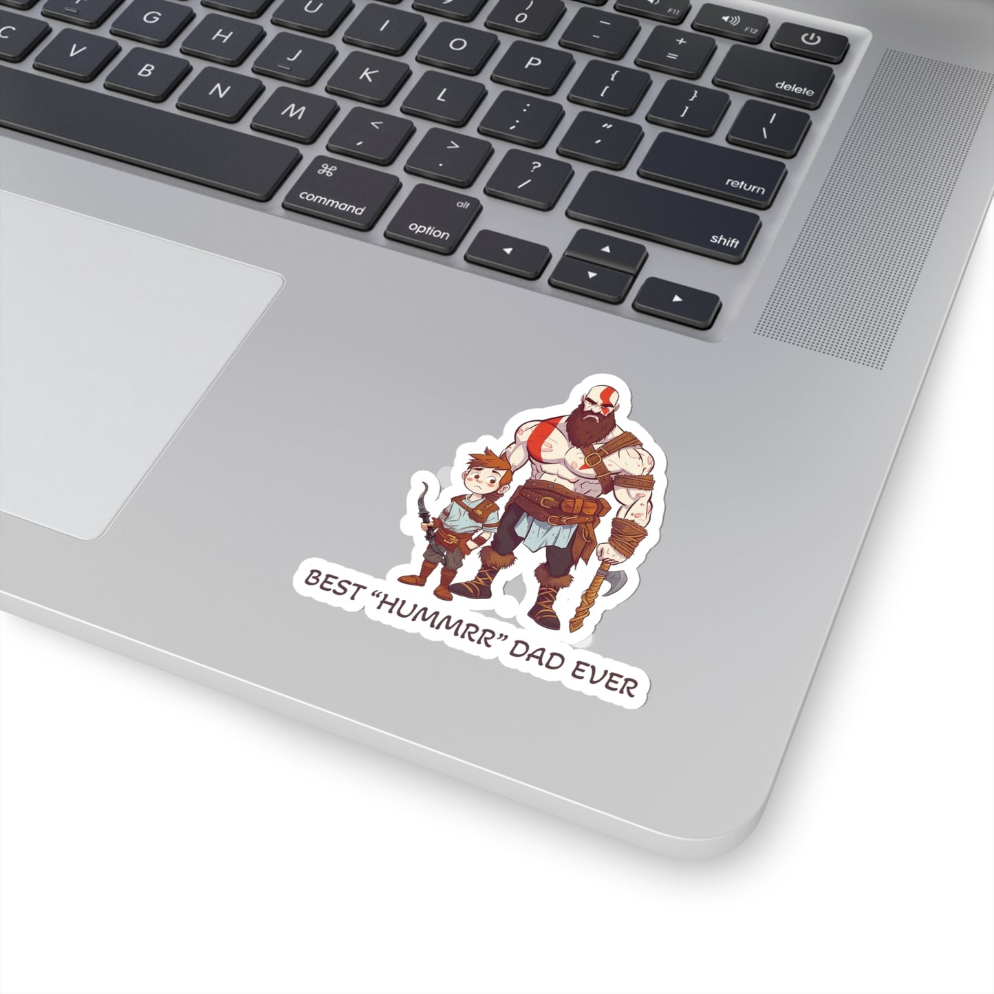 Kratos - God of War Sticker - BEST Hummrr Dad Ever - Celebrate Father's Day with Adorable Style and Playful Message