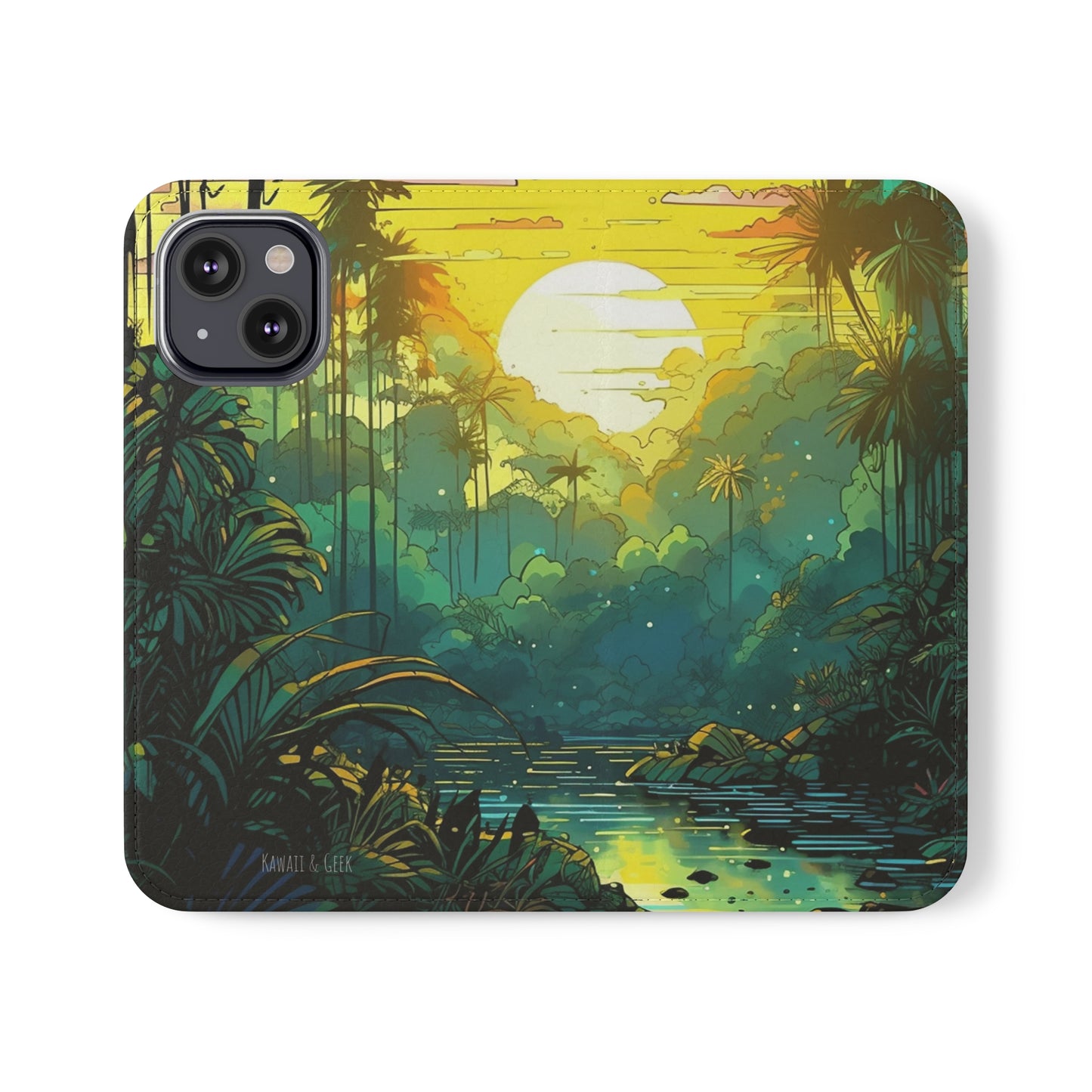 Rainforest at Sunset Flip Phone Case - Capture the Serenity of Nature on Your Device