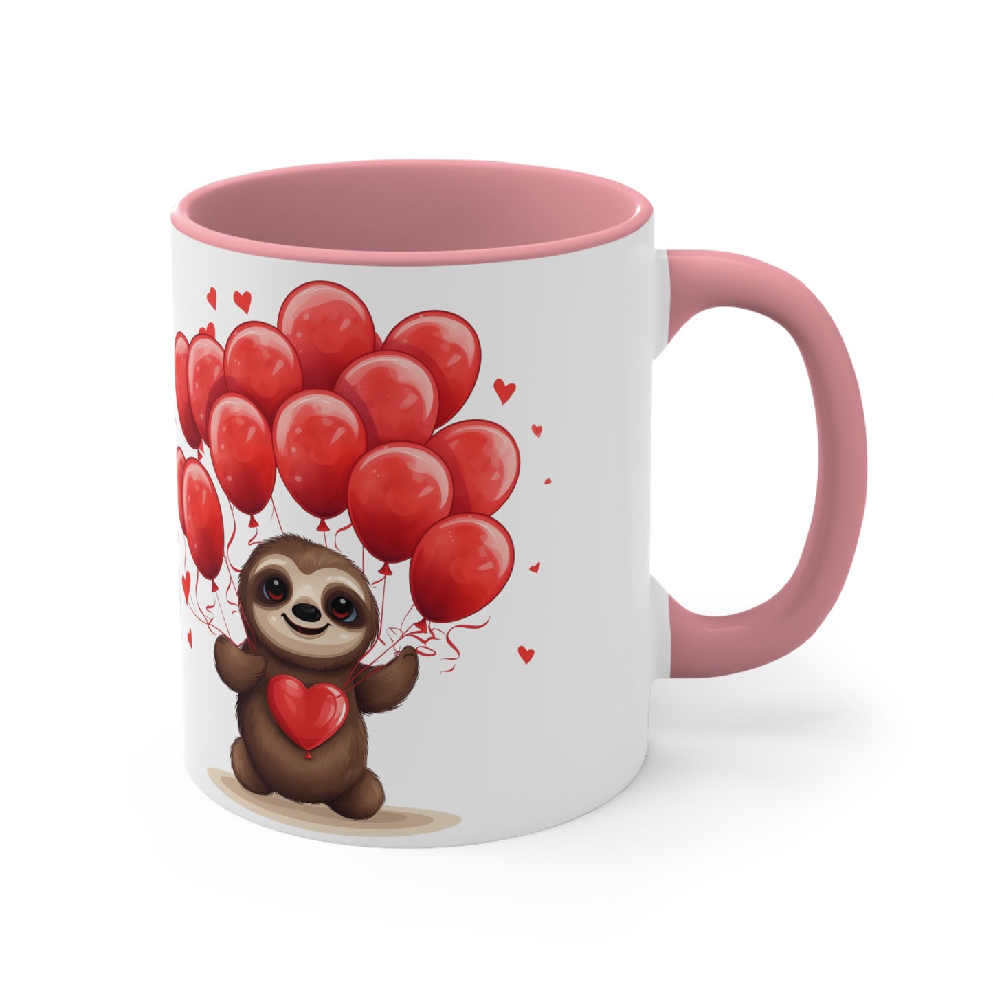 Sloth Love Balloon Mug - 11oz Bicolor 'Slow Love' Cup Valentine's Special