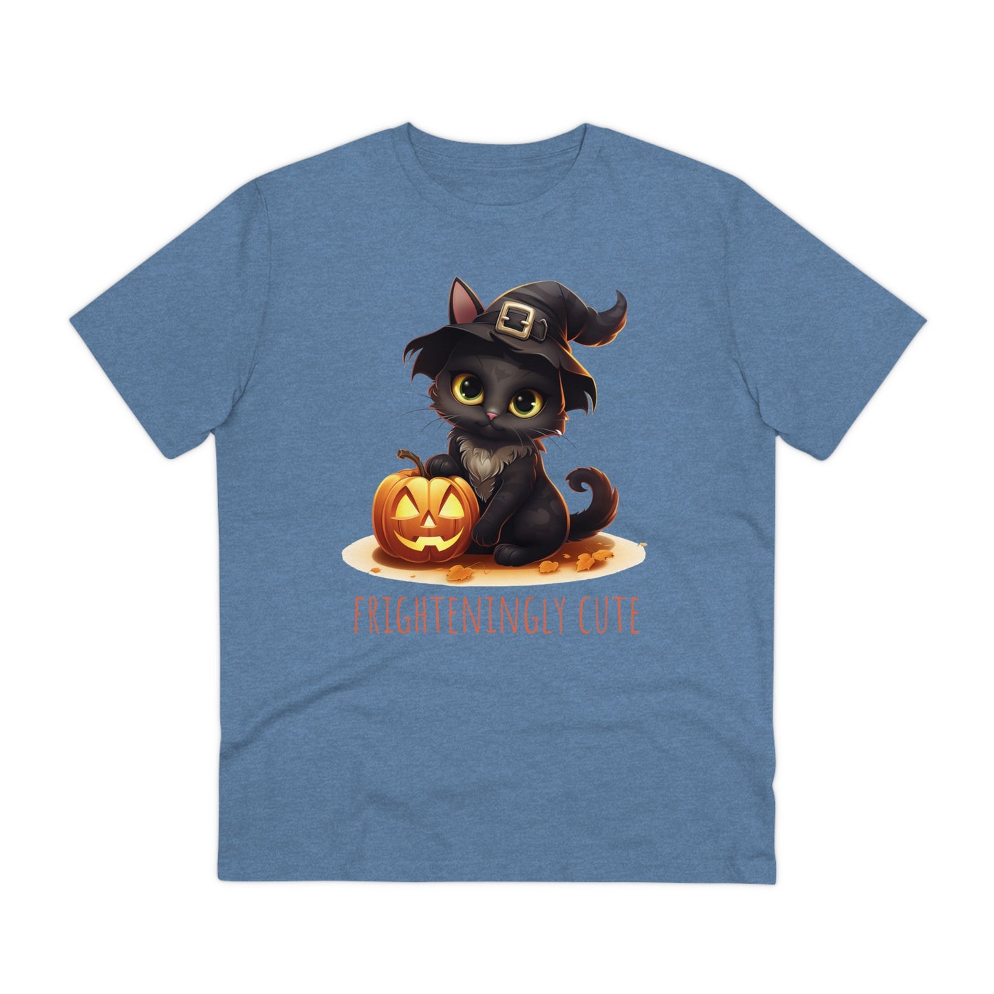 Frighteningly Cute: Halloween Black Cat Eco-Friendly T-shirt