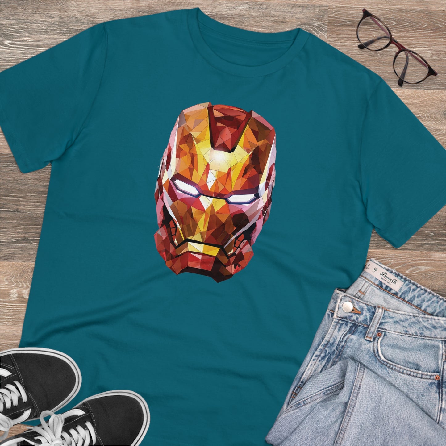 Iron Man Polygonal T-Shirt - Unleash Superhero Style